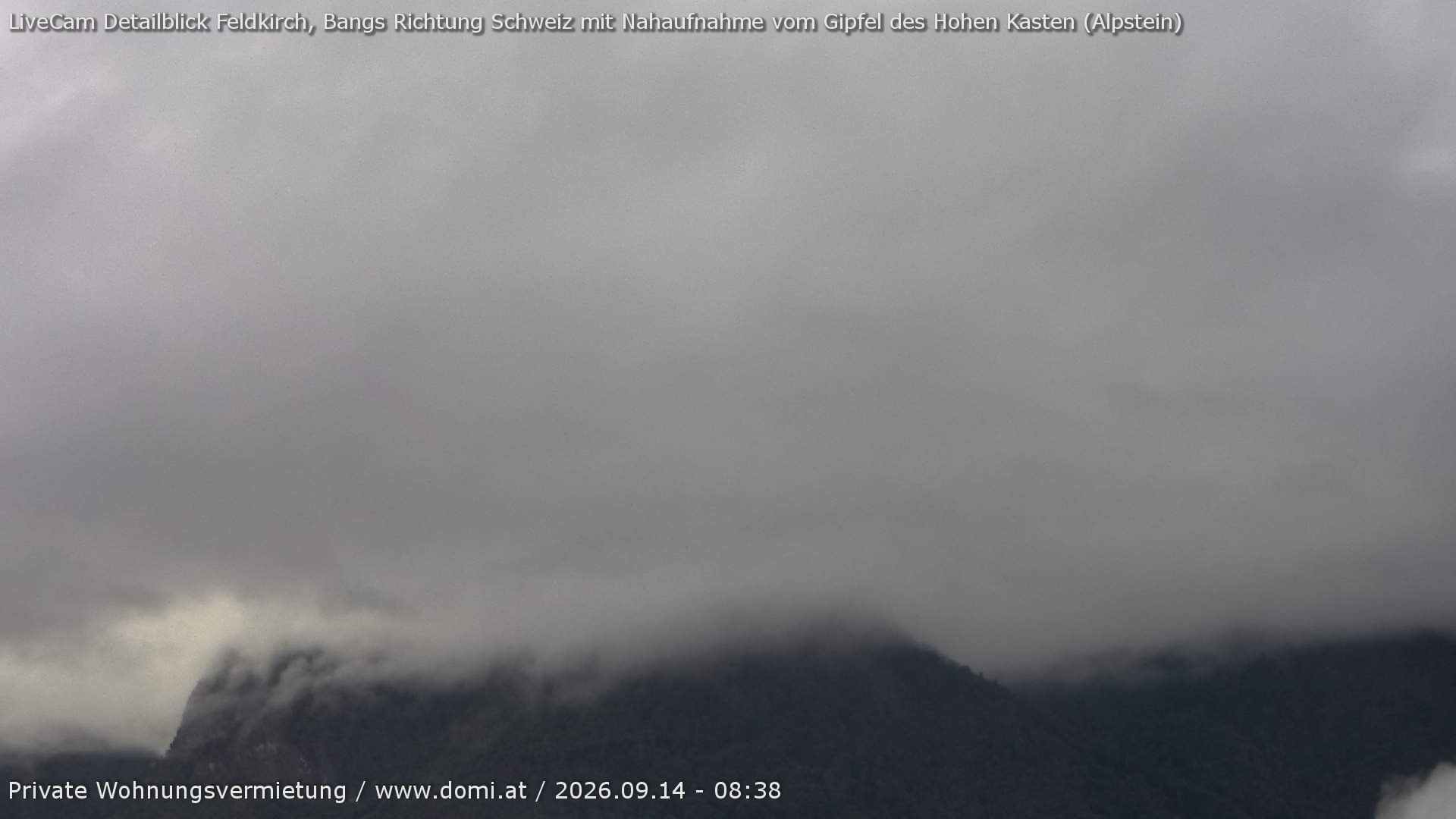 Archiv Foto Webcam Blick von Bangs, Feldkirch auf den Hohen Kasten