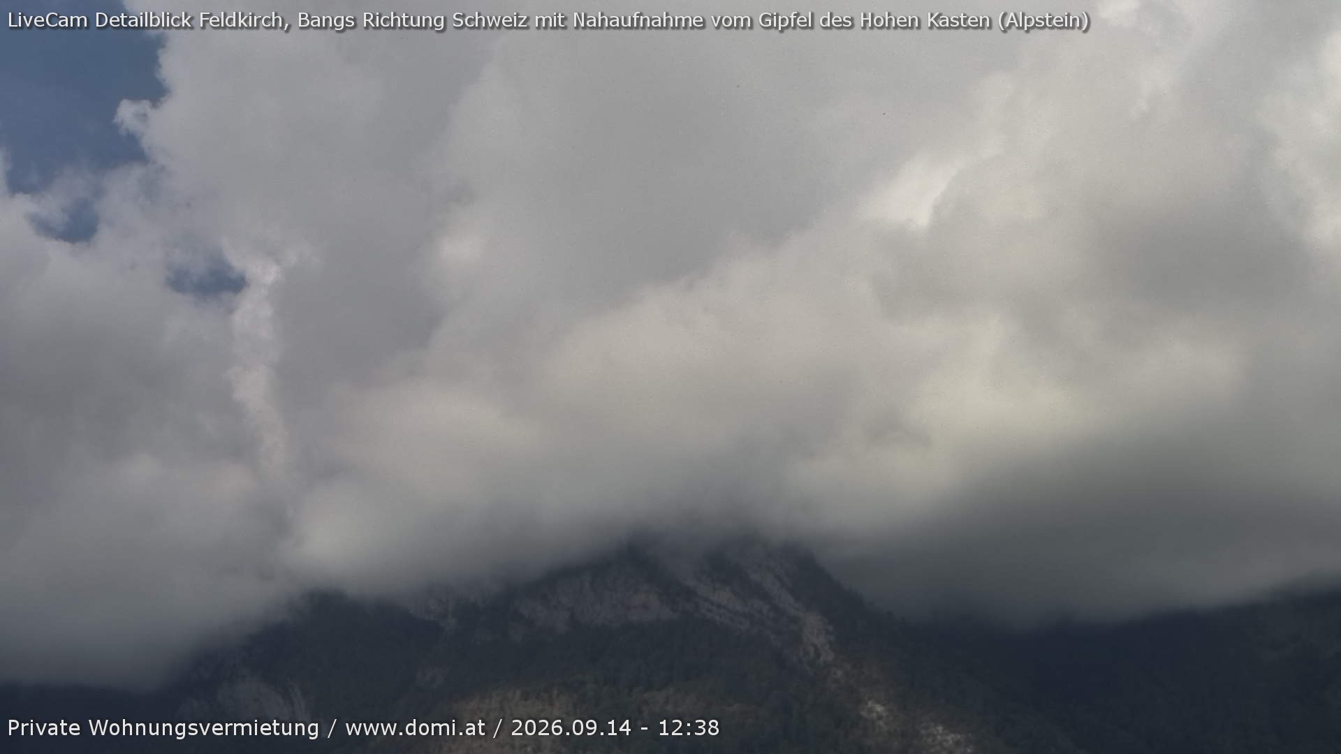 Archiv Foto Webcam Blick von Bangs, Feldkirch auf den Hohen Kasten