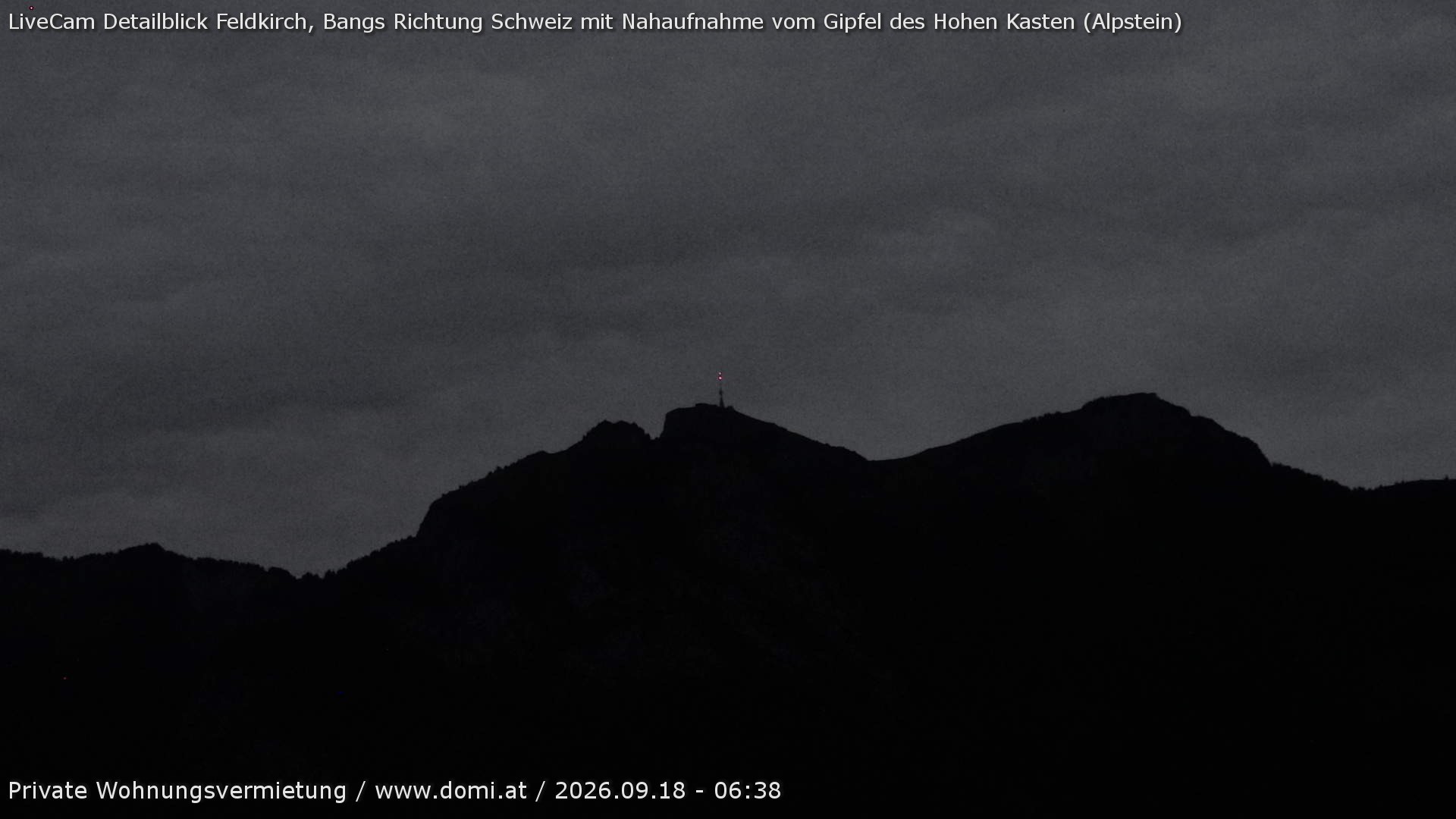 Archiv Foto Webcam Blick von Bangs, Feldkirch auf den Hohen Kasten