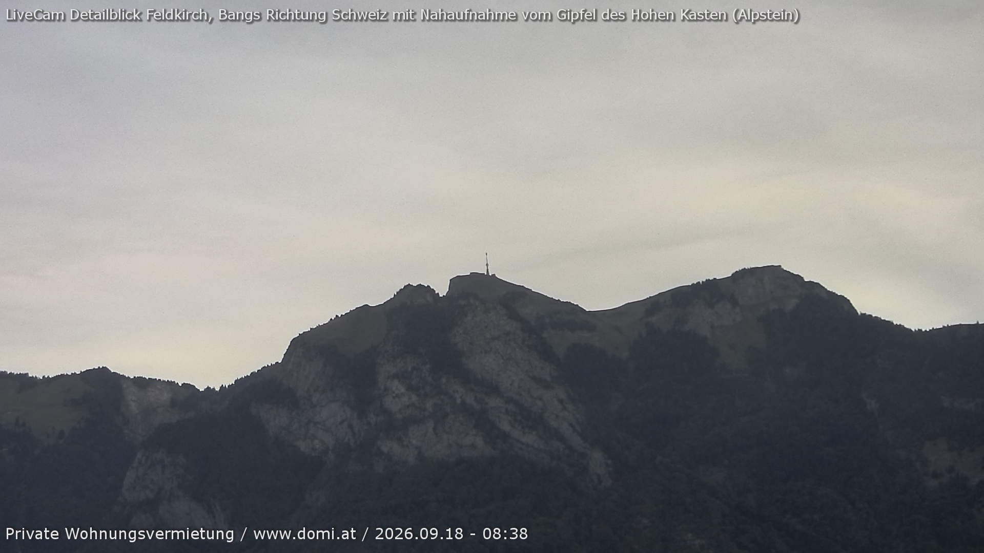 Archiv Foto Webcam Blick von Bangs, Feldkirch auf den Hohen Kasten