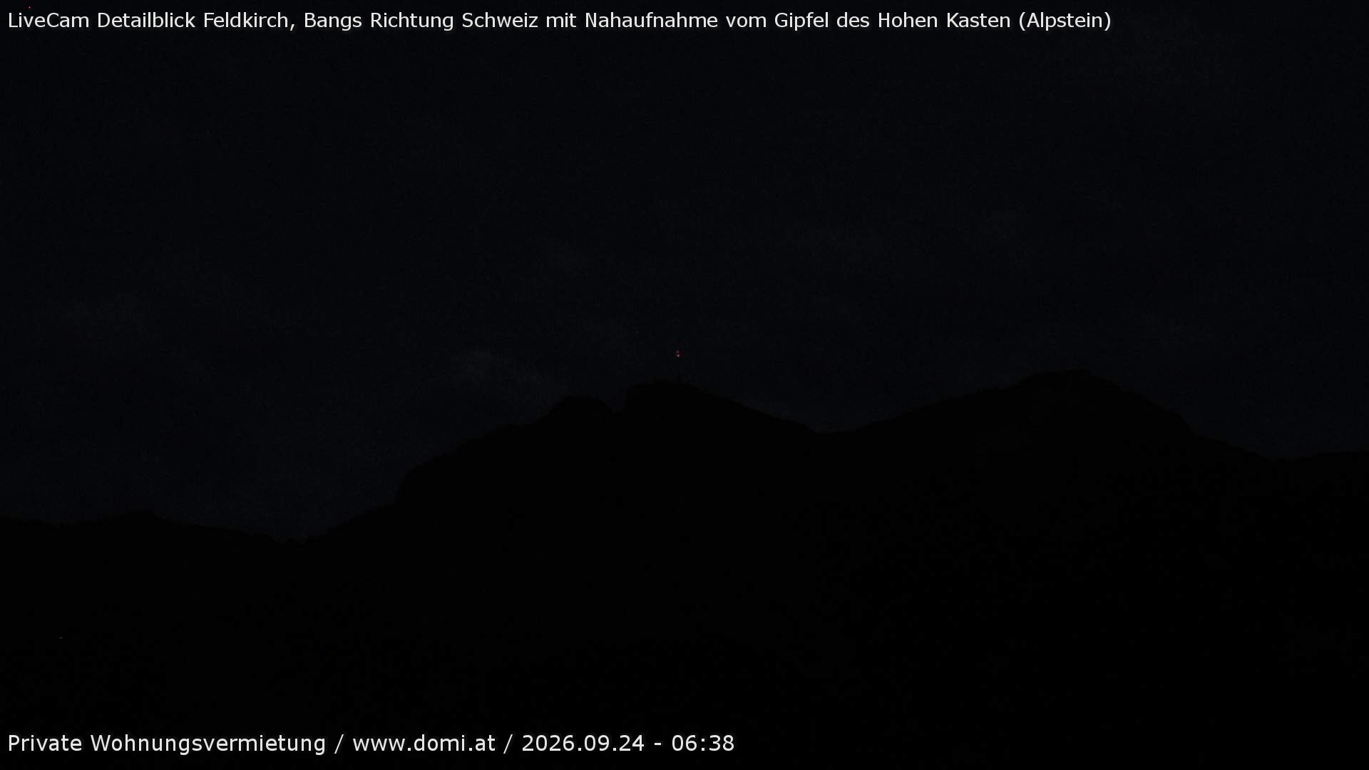 Archived image Webcam View of the Hoher Kasten from Bangs, Feldkirch