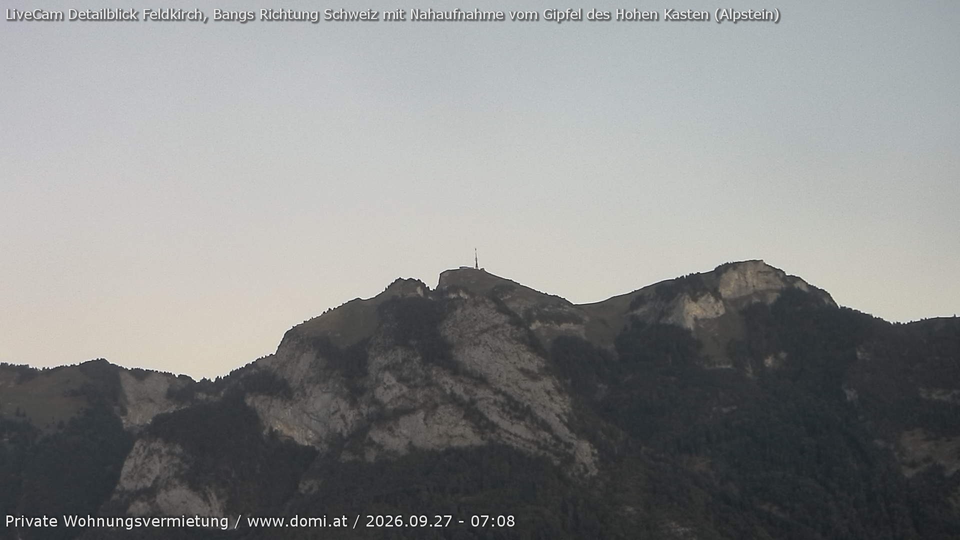 Archiv Foto Webcam Blick von Bangs, Feldkirch auf den Hohen Kasten