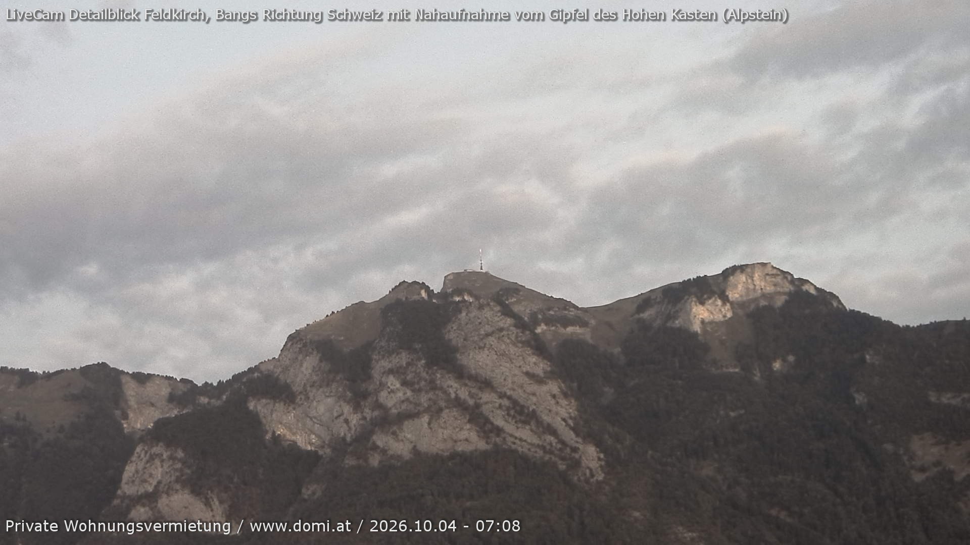 Archiv Foto Webcam Blick von Bangs, Feldkirch auf den Hohen Kasten