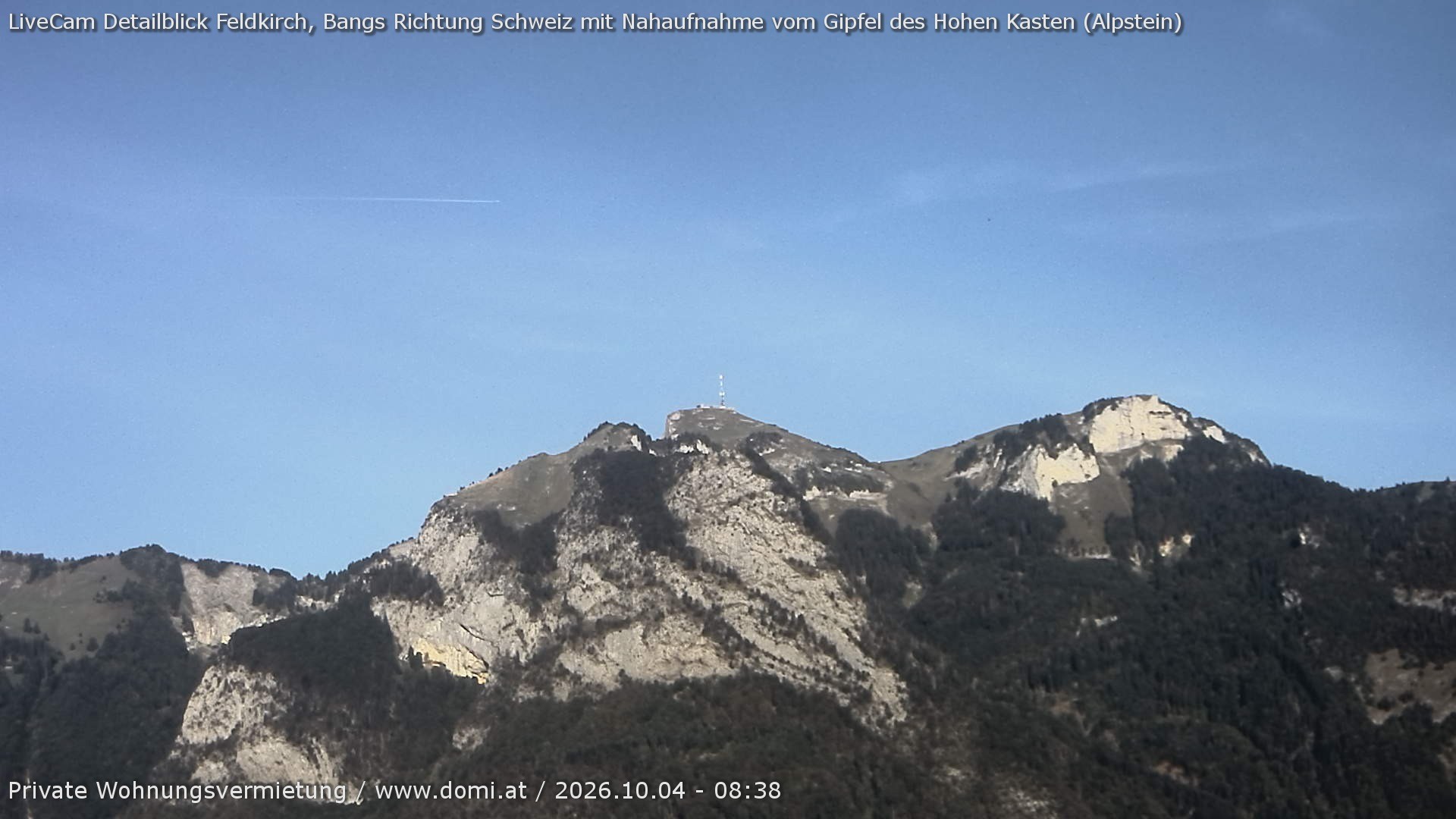 Archiv Foto Webcam Blick von Bangs, Feldkirch auf den Hohen Kasten
