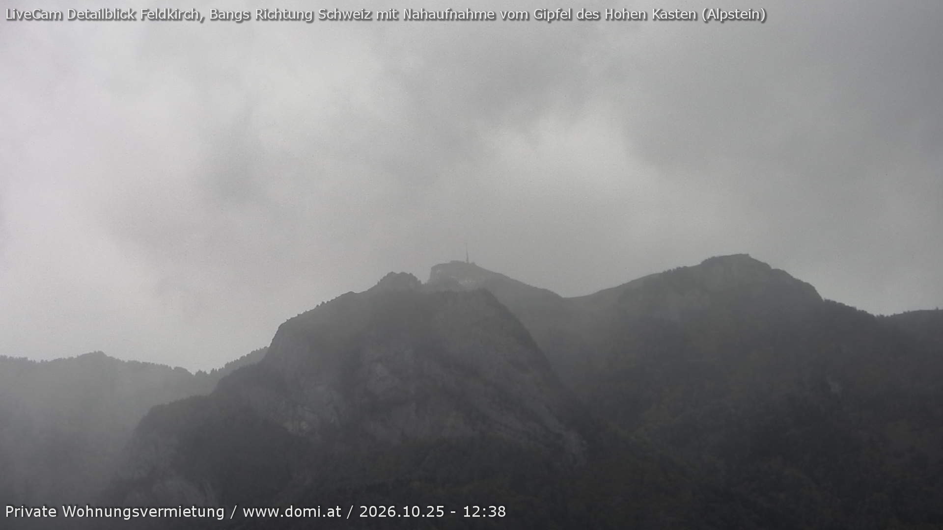 Archiv Foto Webcam Blick von Bangs, Feldkirch auf den Hohen Kasten