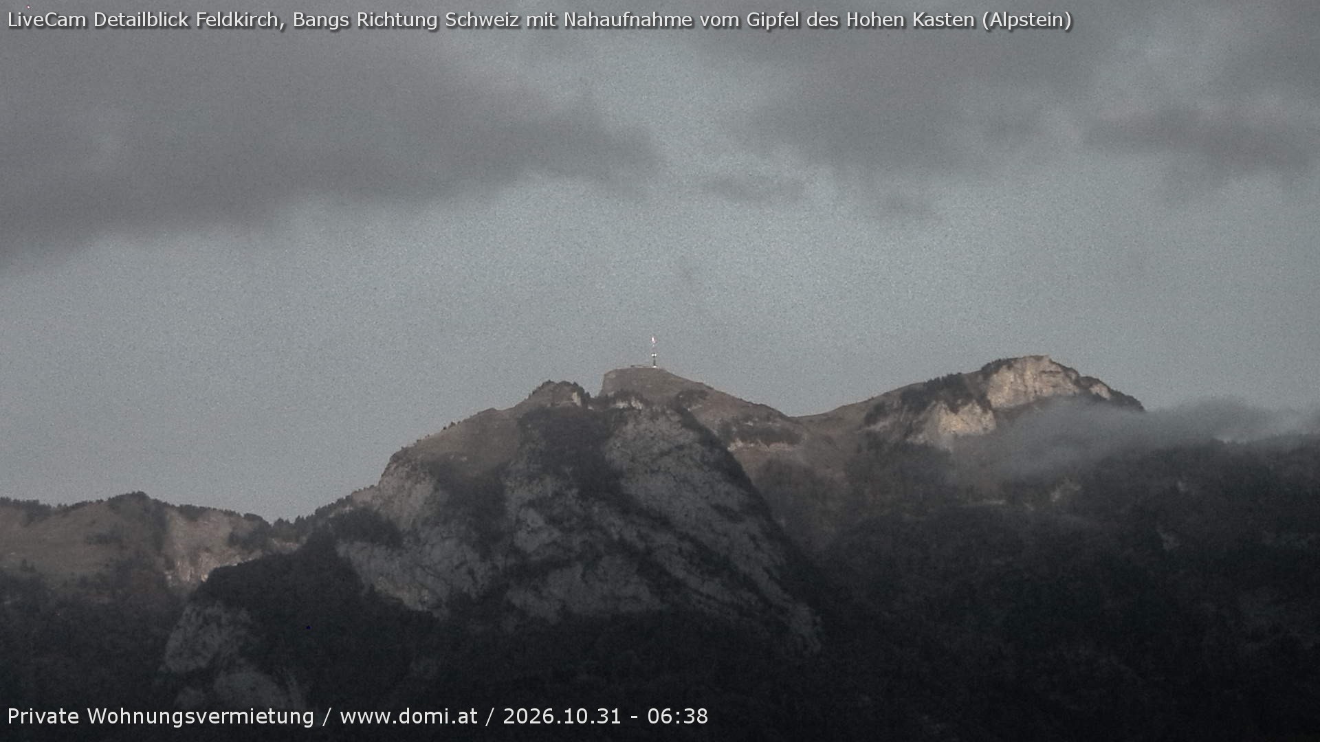 Archiv Foto Webcam Blick von Bangs, Feldkirch auf den Hohen Kasten