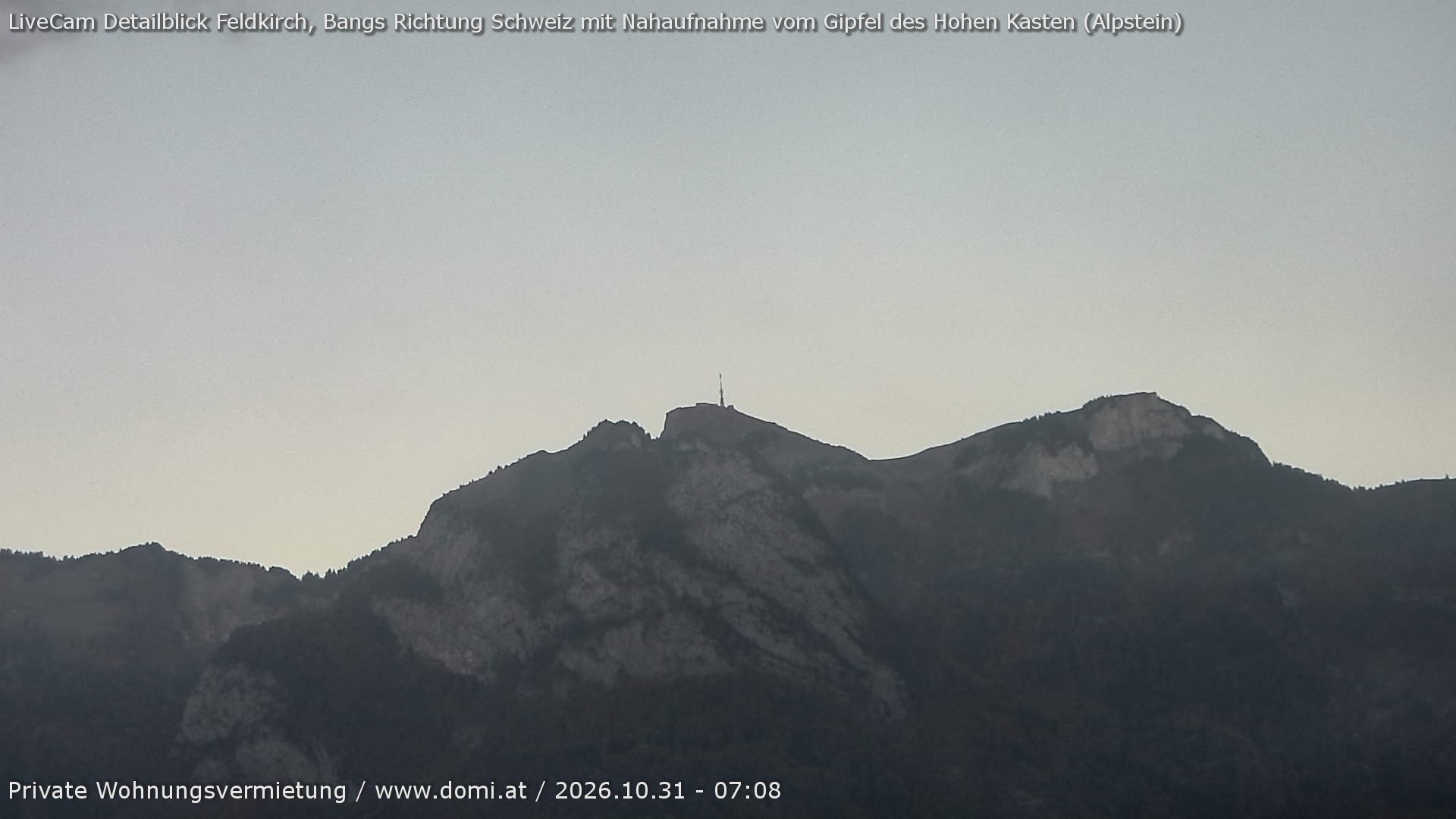 Archiv Foto Webcam Blick von Bangs, Feldkirch auf den Hohen Kasten