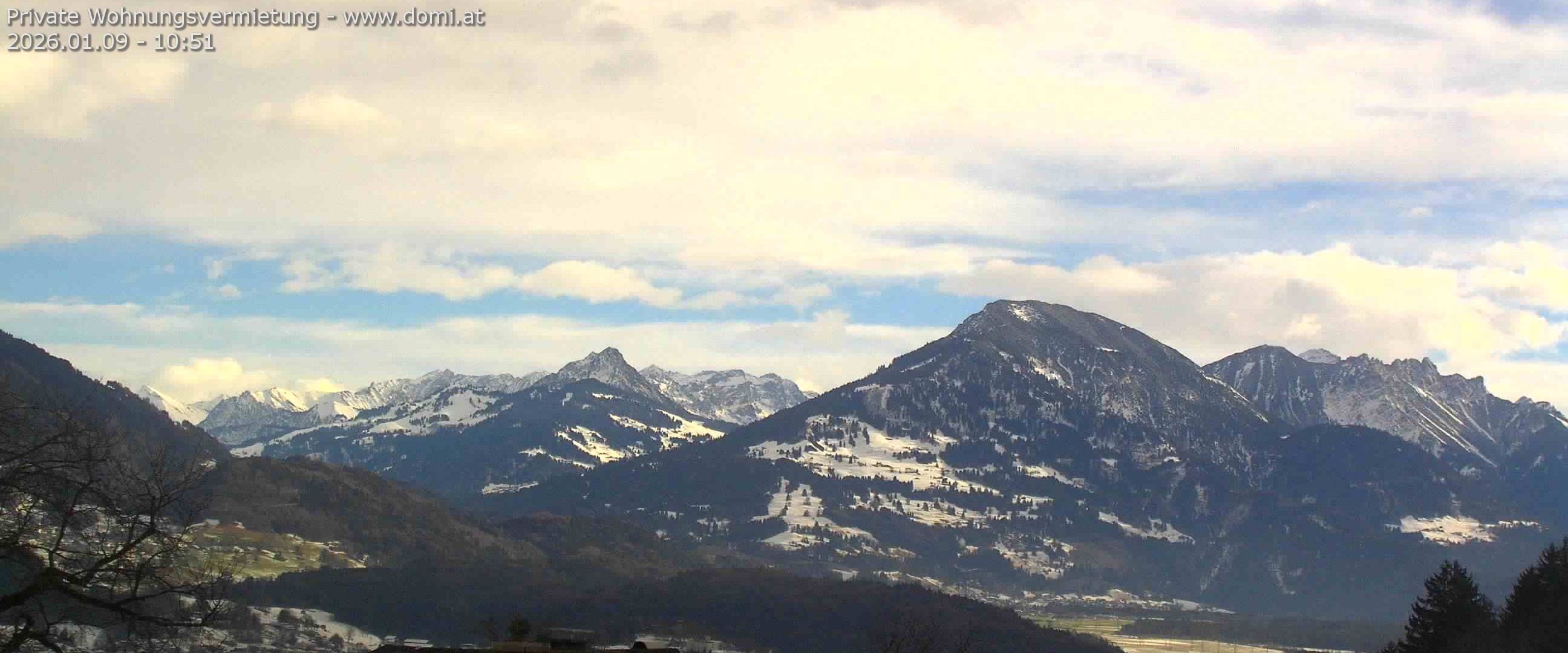 Archiv Foto Webcam Ausblick von Gampelün auf Walgau, Hoher Fraßen und Breithorn
