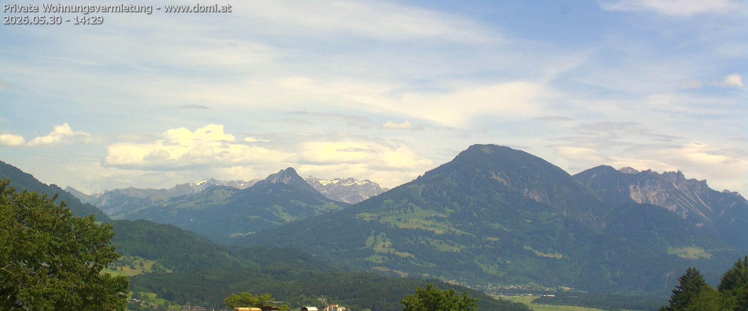 Archiv Foto Webcam Ausblick von Gampelün auf Walgau, Hoher Fraßen und Breithorn