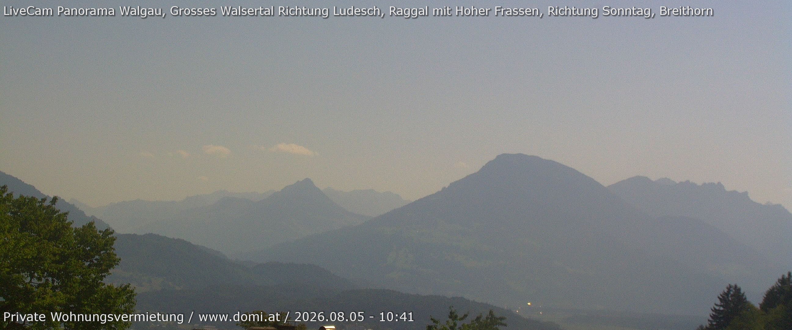 Archiv Foto Webcam Ausblick von Gampelün auf Walgau, Hoher Fraßen und Breithorn
