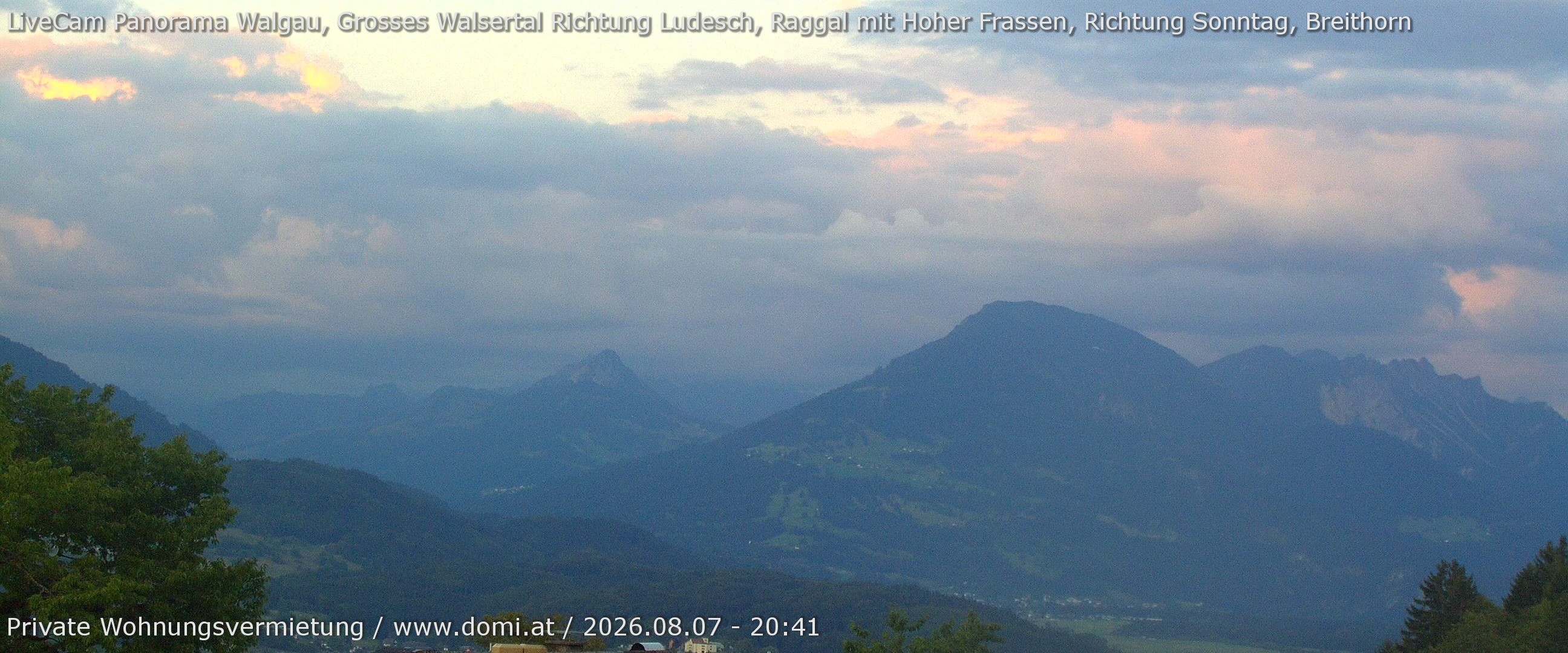 Archiv Foto Webcam Ausblick von Gampelün auf Walgau, Hoher Fraßen und Breithorn