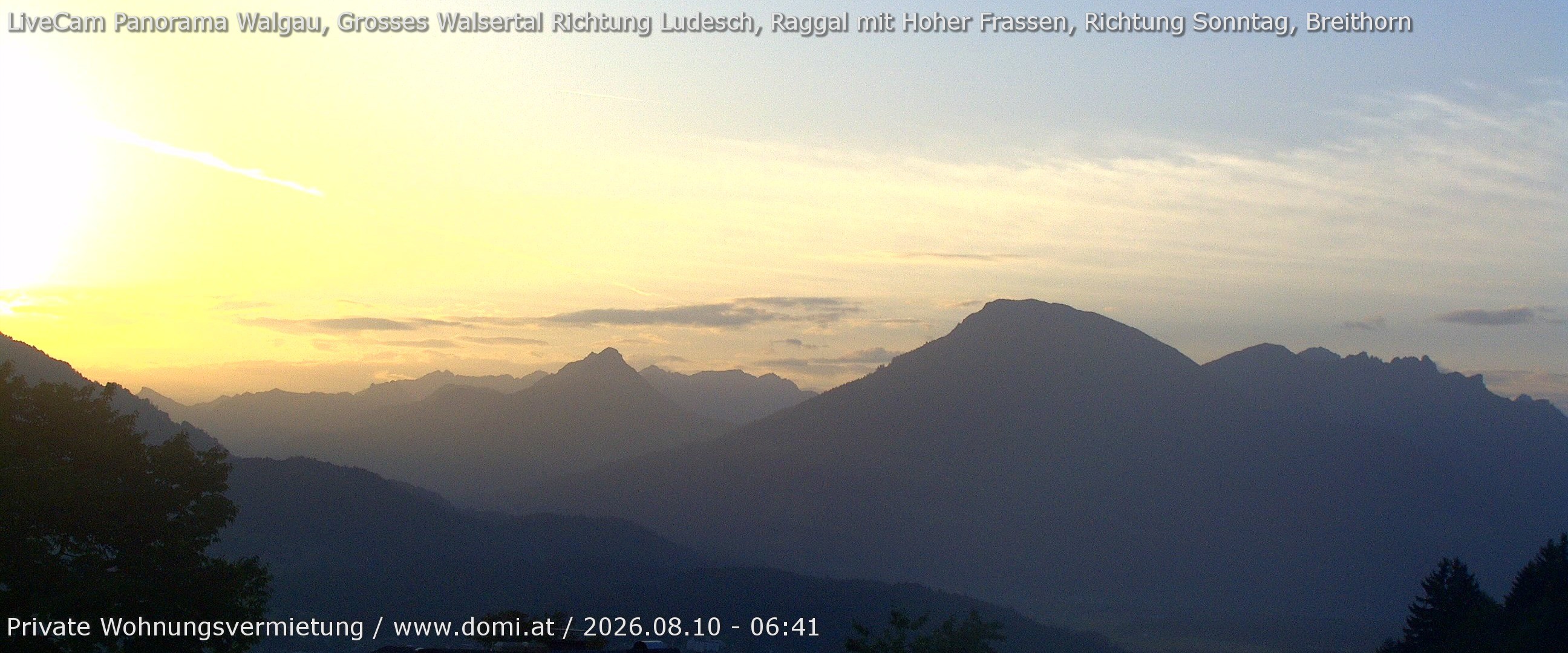Archiv Foto Webcam Ausblick von Gampelün auf Walgau, Hoher Fraßen und Breithorn