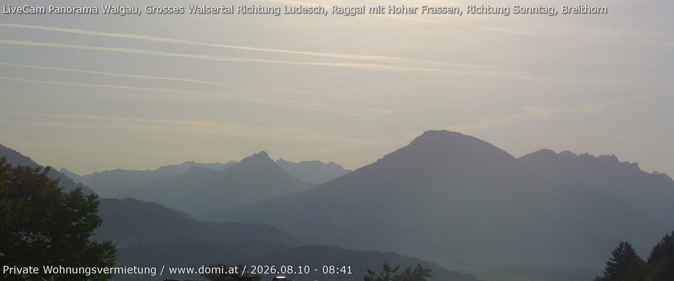 Archiv Foto Webcam Ausblick von Gampelün auf Walgau, Hoher Fraßen und Breithorn