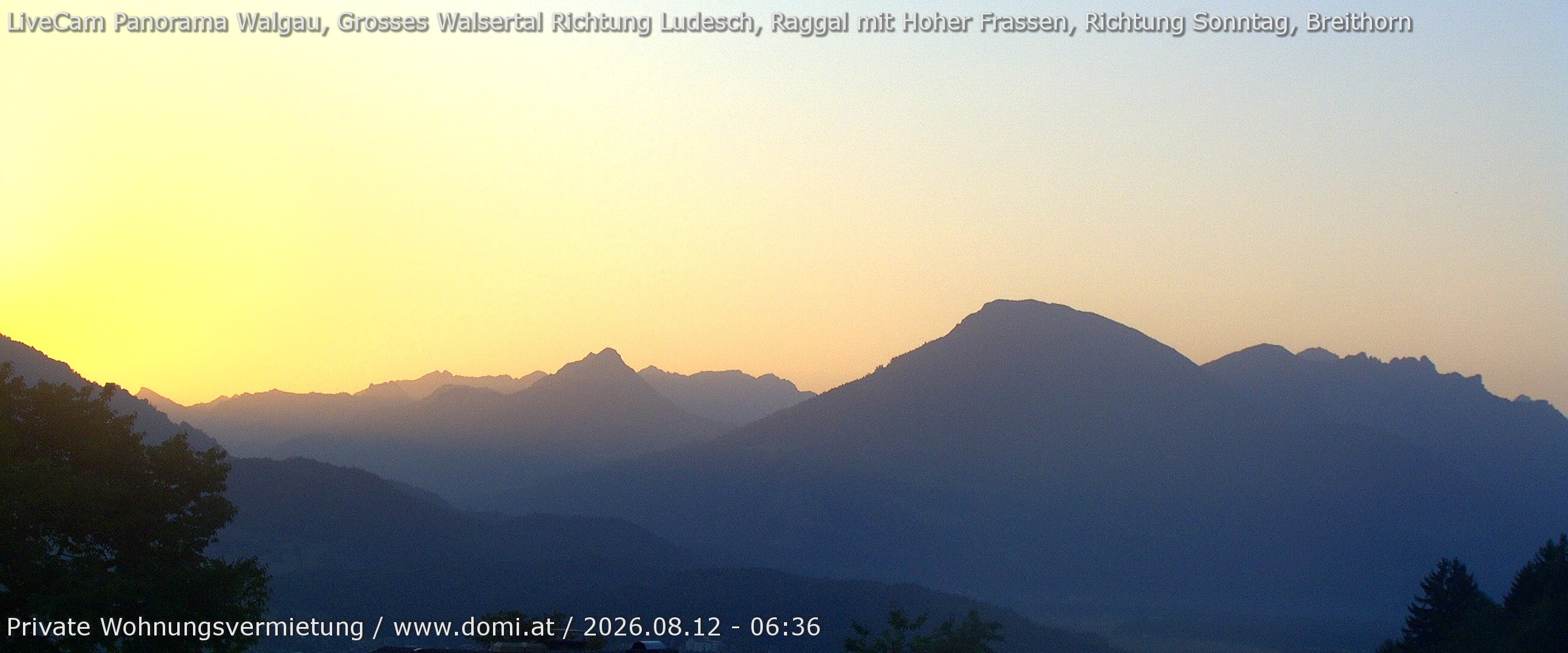 Archiv Foto Webcam Ausblick von Gampelün auf Walgau, Hoher Fraßen und Breithorn