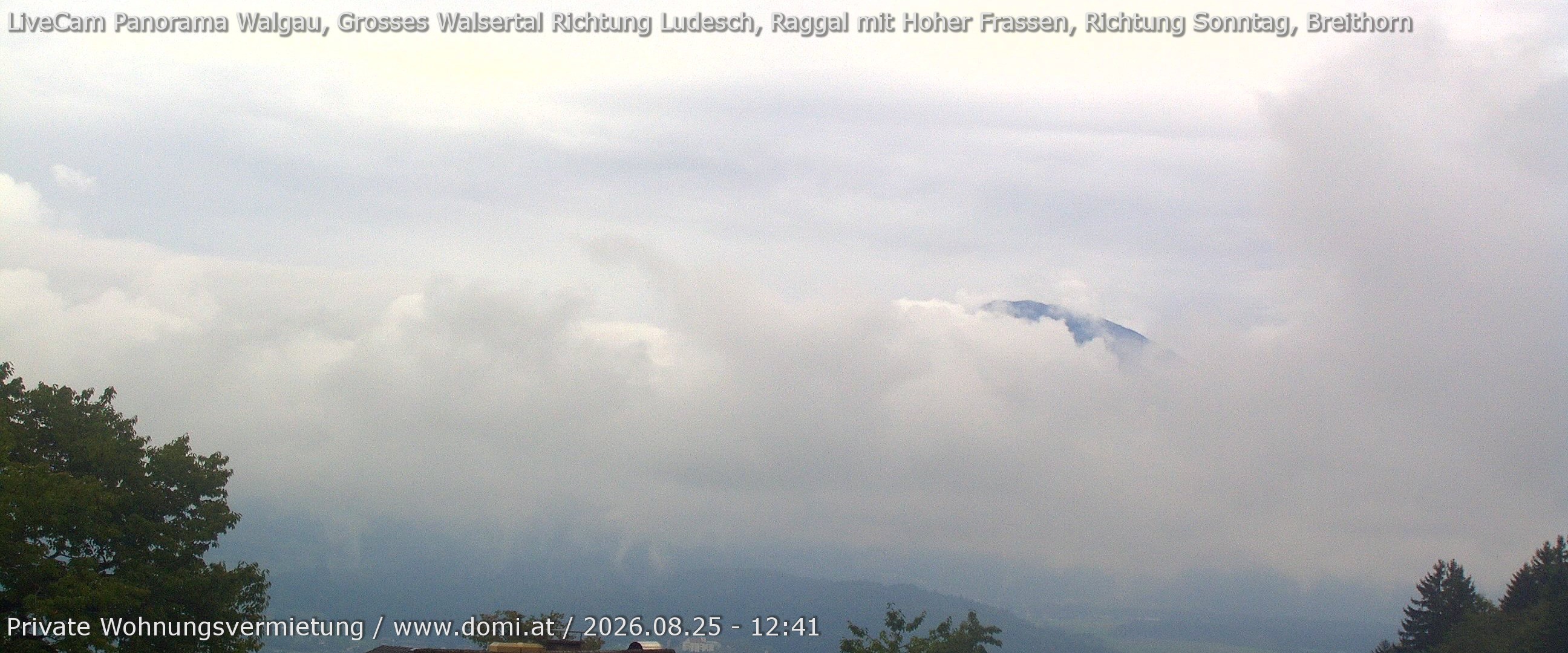 Archiv Foto Webcam Ausblick von Gampelün auf Walgau, Hoher Fraßen und Breithorn
