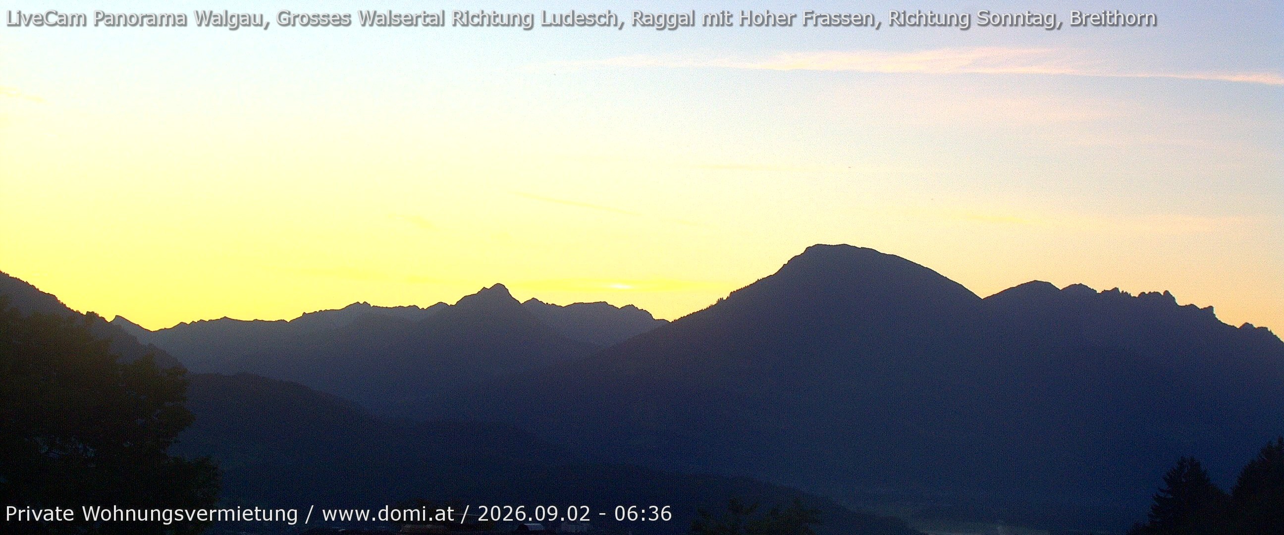 Archiv Foto Webcam Ausblick von Gampelün auf Walgau, Hoher Fraßen und Breithorn