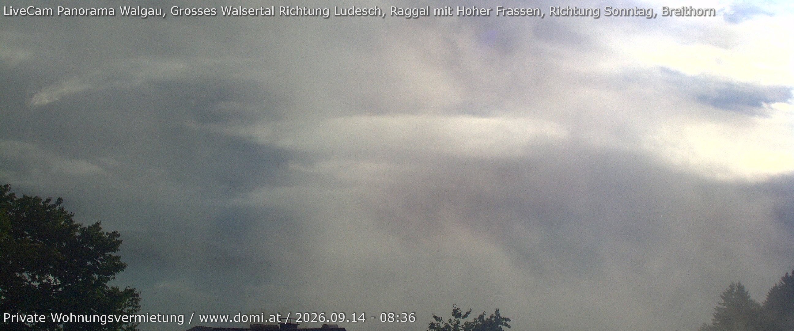 Archiv Foto Webcam Ausblick von Gampelün auf Walgau, Hoher Fraßen und Breithorn