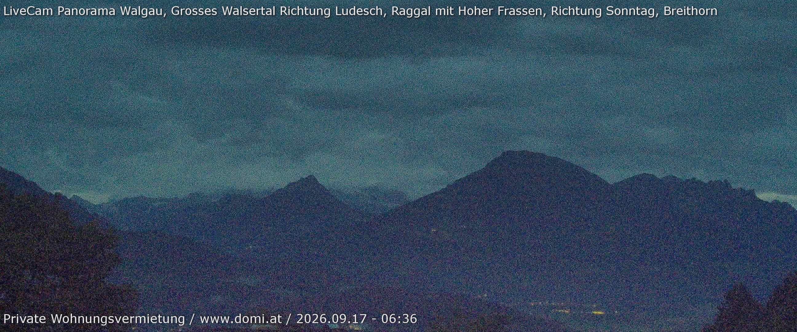 Archiv Foto Webcam Ausblick von Gampelün auf Walgau, Hoher Fraßen und Breithorn