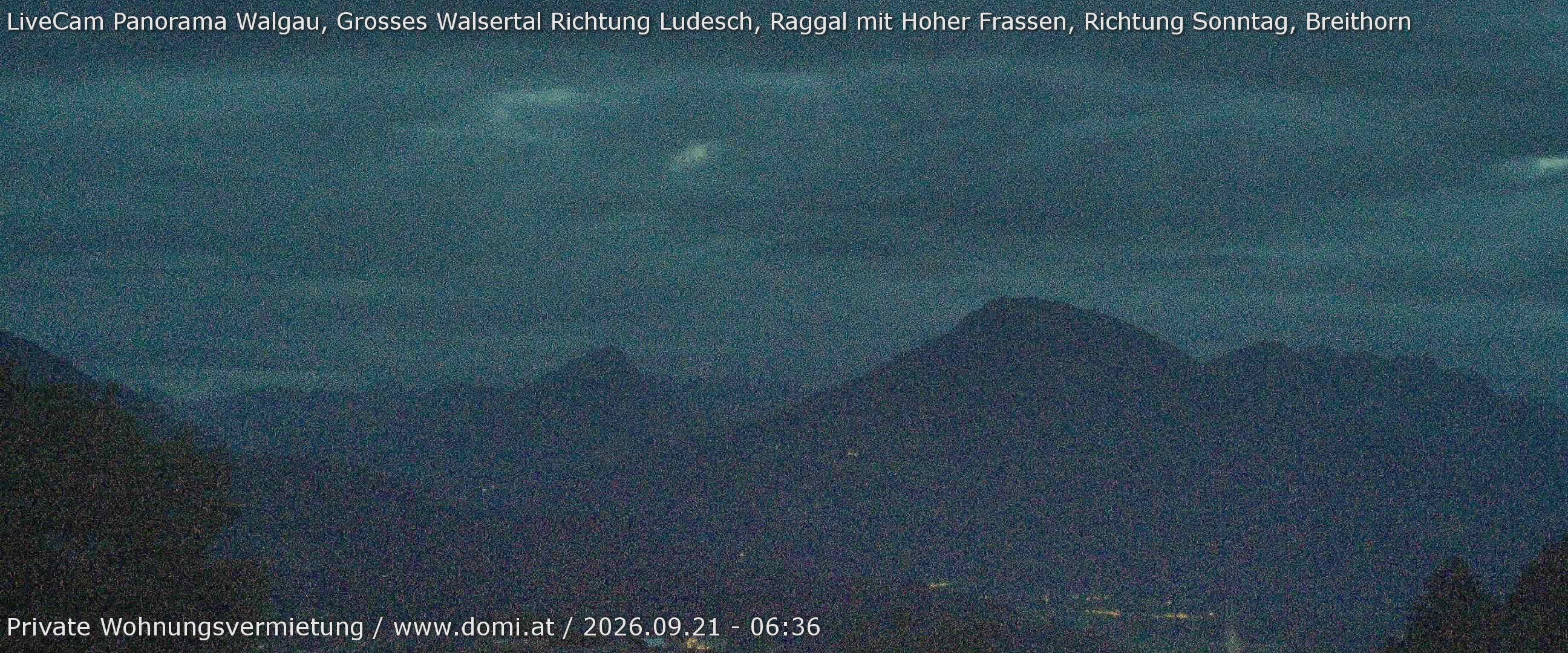 Archiv Foto Webcam Ausblick von Gampelün auf Walgau, Hoher Fraßen und Breithorn