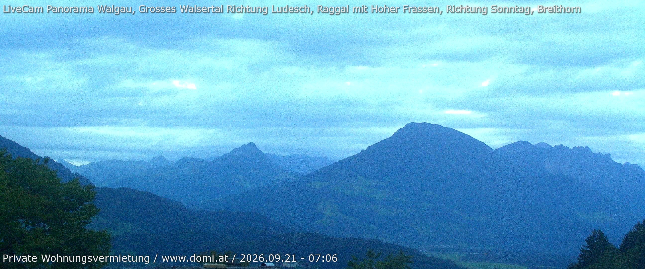 Archiv Foto Webcam Ausblick von Gampelün auf Walgau, Hoher Fraßen und Breithorn