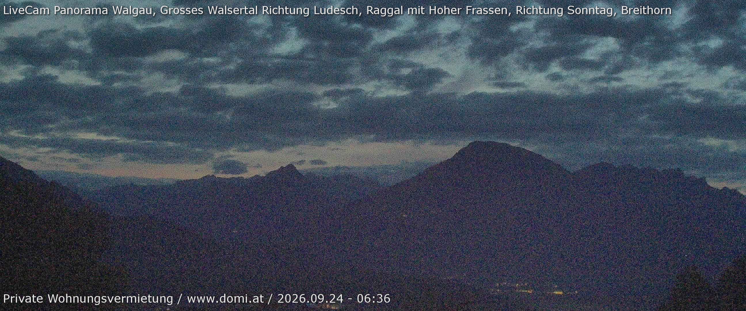 Archiv Foto Webcam Ausblick von Gampelün auf Walgau, Hoher Fraßen und Breithorn