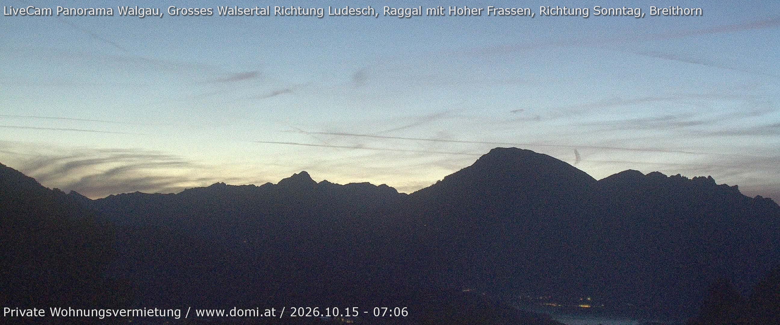 Archiv Foto Webcam Ausblick von Gampelün auf Walgau, Hoher Fraßen und Breithorn