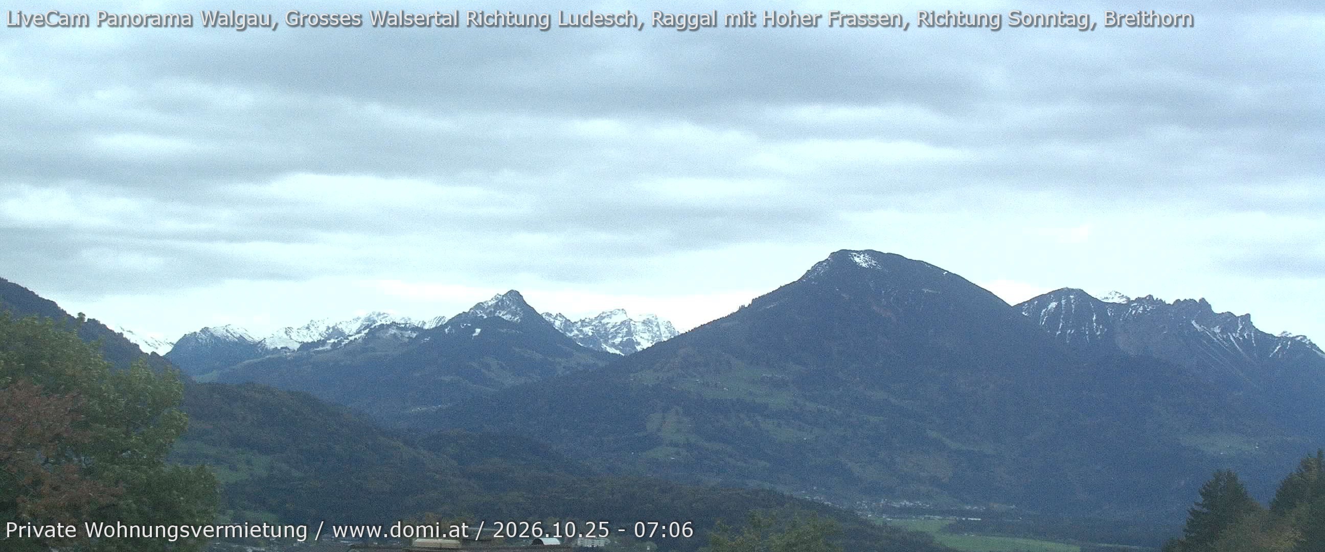 Archiv Foto Webcam Ausblick von Gampelün auf Walgau, Hoher Fraßen und Breithorn