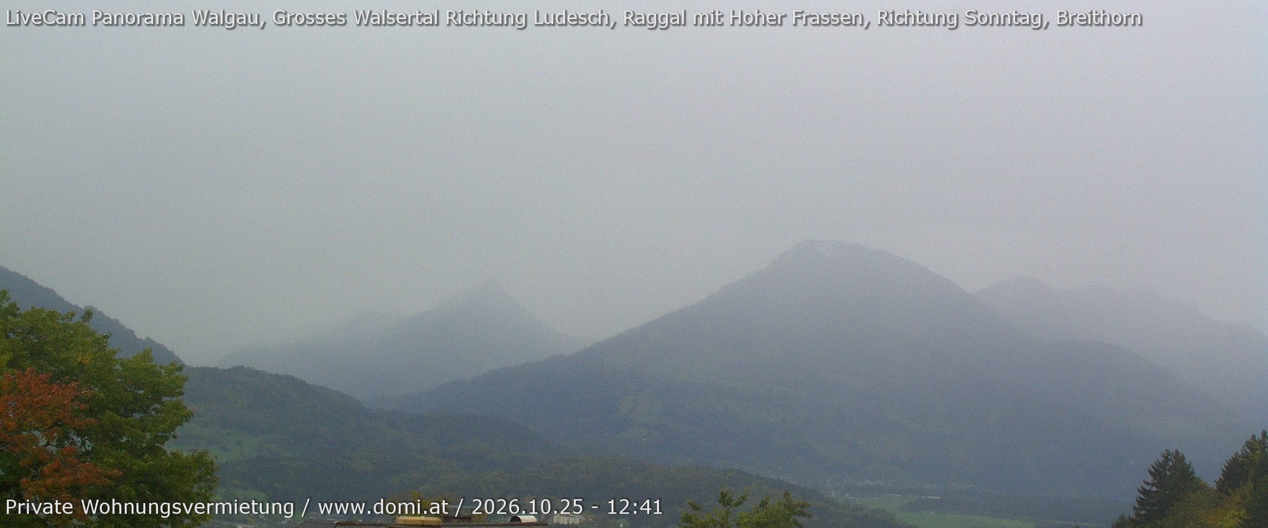 Archiv Foto Webcam Ausblick von Gampelün auf Walgau, Hoher Fraßen und Breithorn