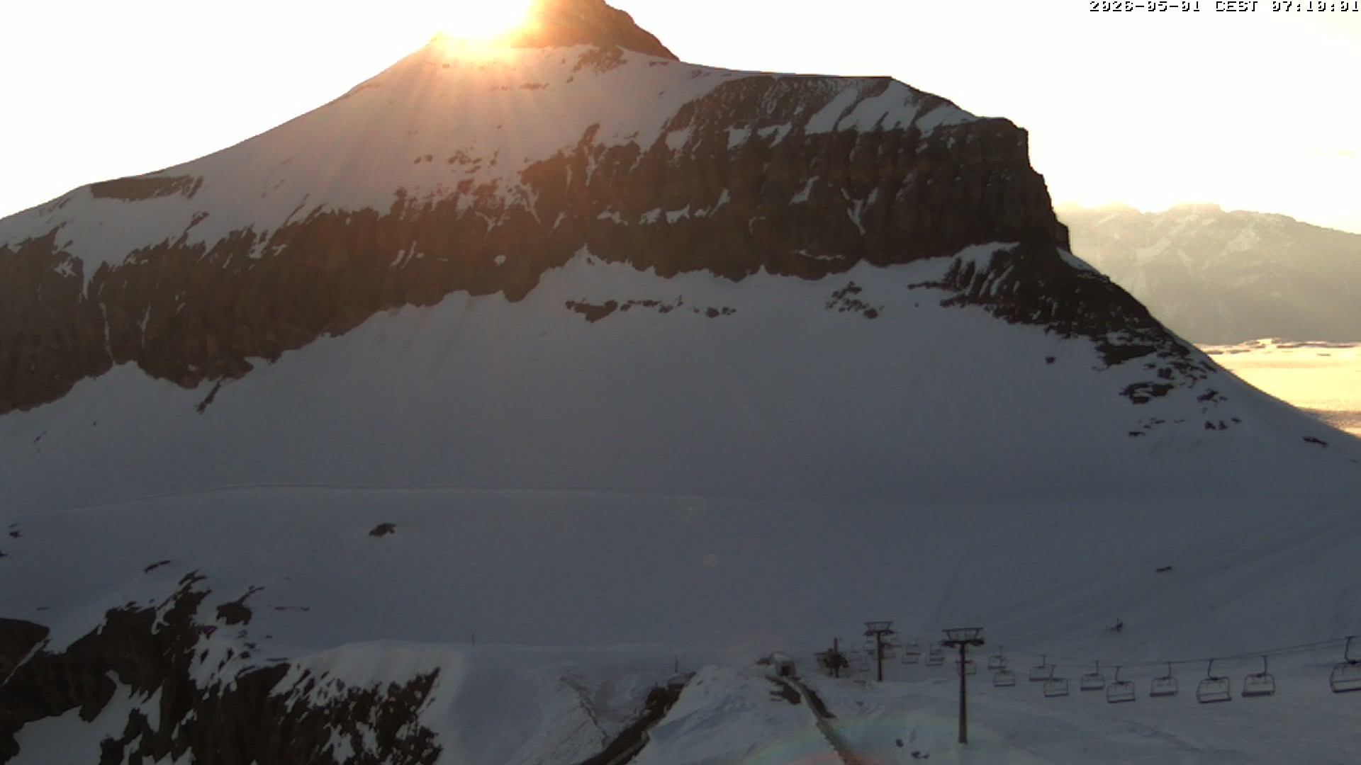 Archiv Foto Webcam Glacier 3000: Scex Rouge Alpine Coaster