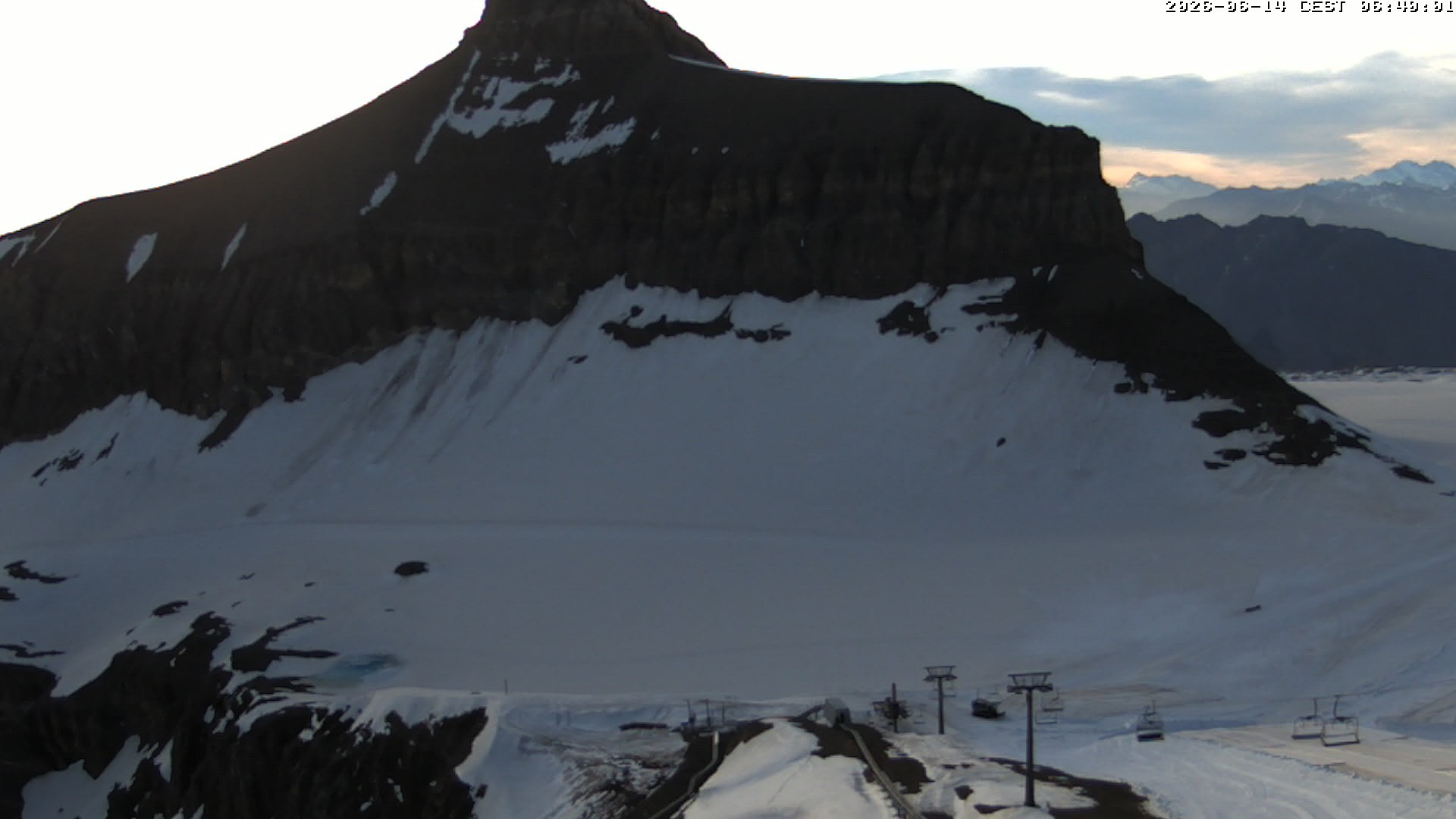 Archiv Foto Webcam Glacier 3000: Scex Rouge Alpine Coaster