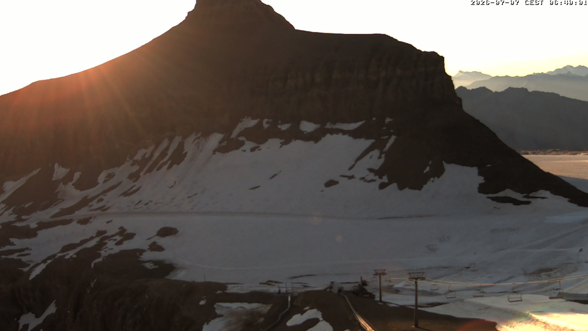 Archived image Webcam Alpin Coaster Scex Rouge at Glacier 3000