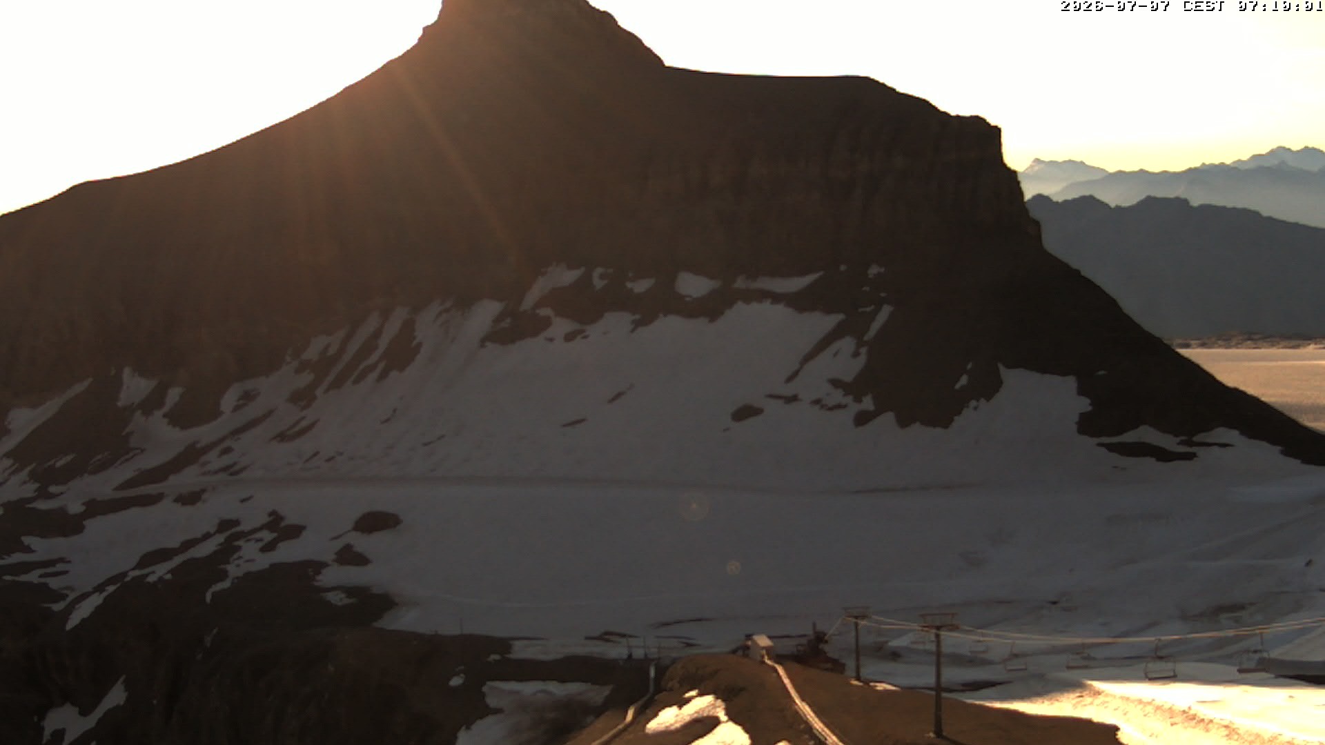 Archived image Webcam Alpin Coaster Scex Rouge at Glacier 3000