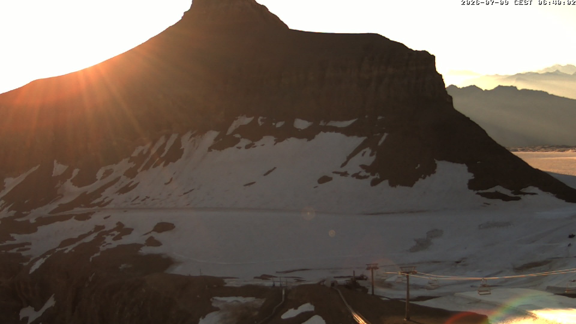Archiv Foto Webcam Glacier 3000: Scex Rouge Alpine Coaster