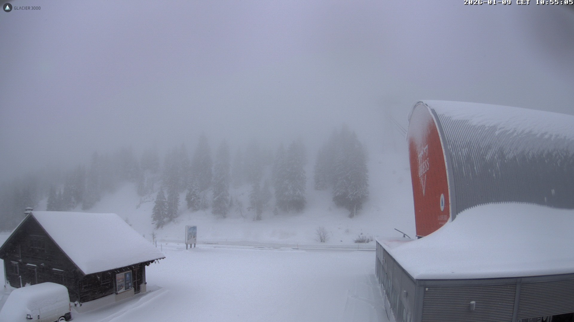 Archiv Foto Webcam Glacier 3000: Col du Pillon Talstation