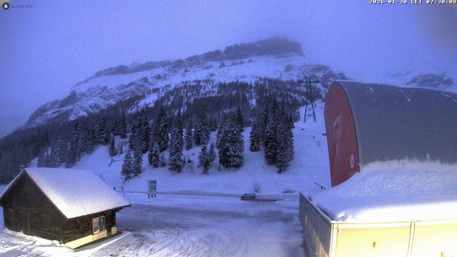 Archiv Foto Webcam Glacier 3000: Col du Pillon Talstation