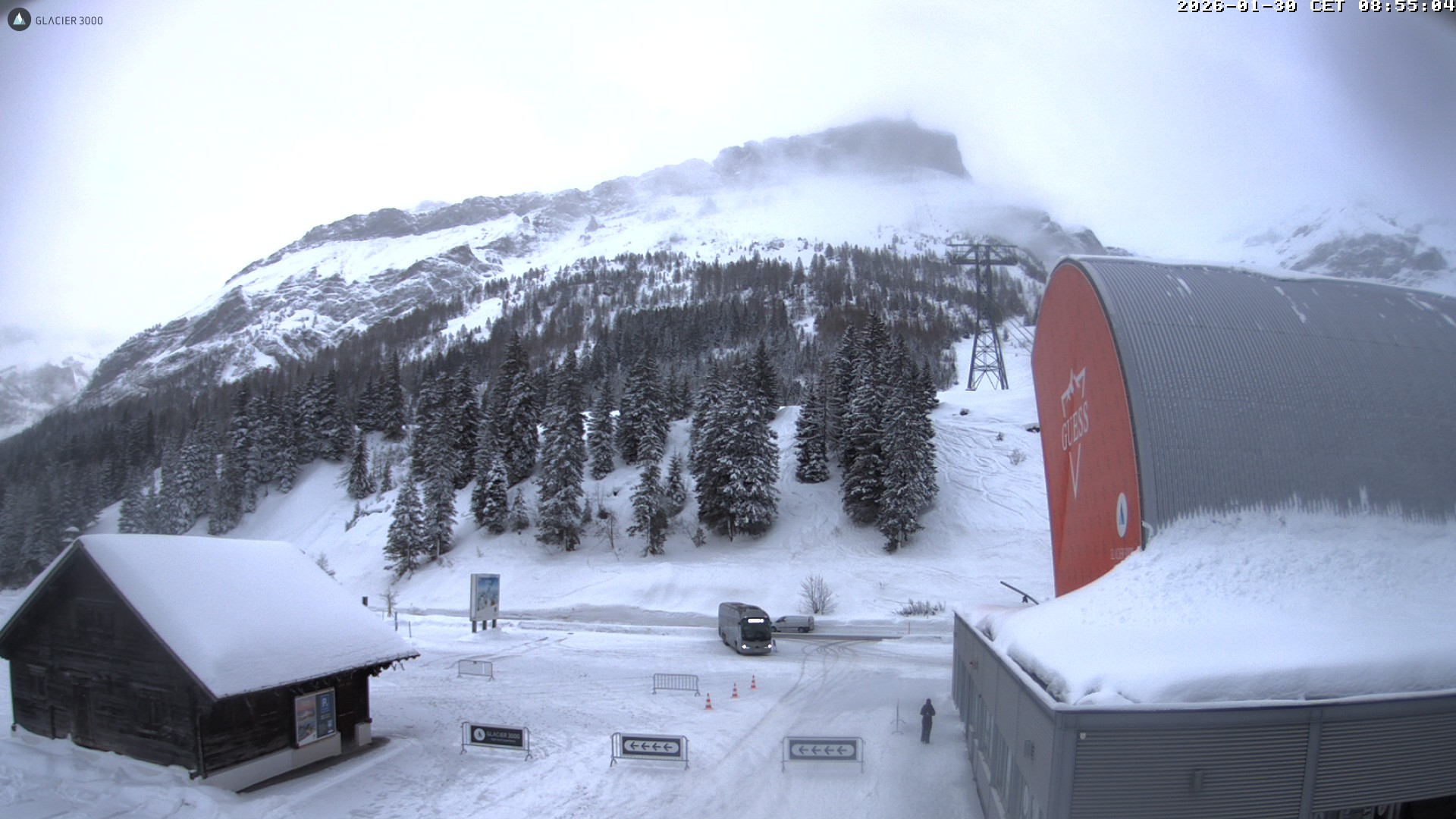 Archiv Foto Webcam Glacier 3000: Col du Pillon Talstation