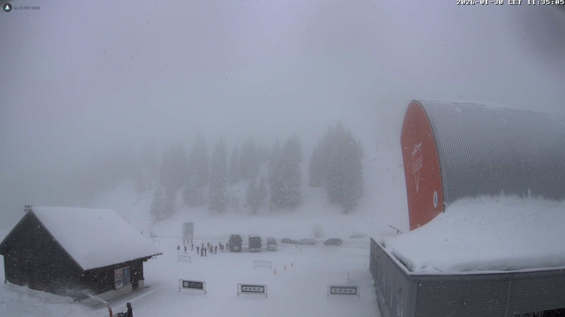 Archiv Foto Webcam Glacier 3000: Col du Pillon Talstation