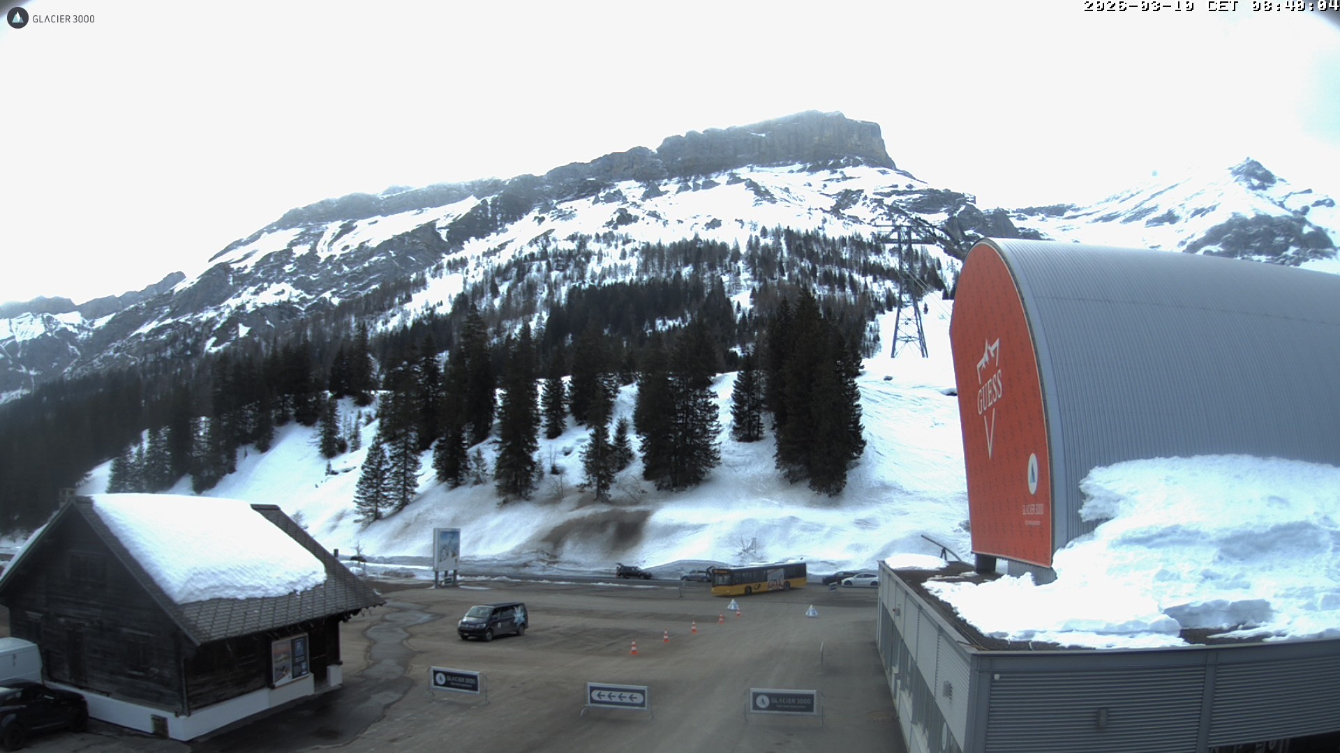 Archiv Foto Webcam Glacier 3000: Col du Pillon Talstation