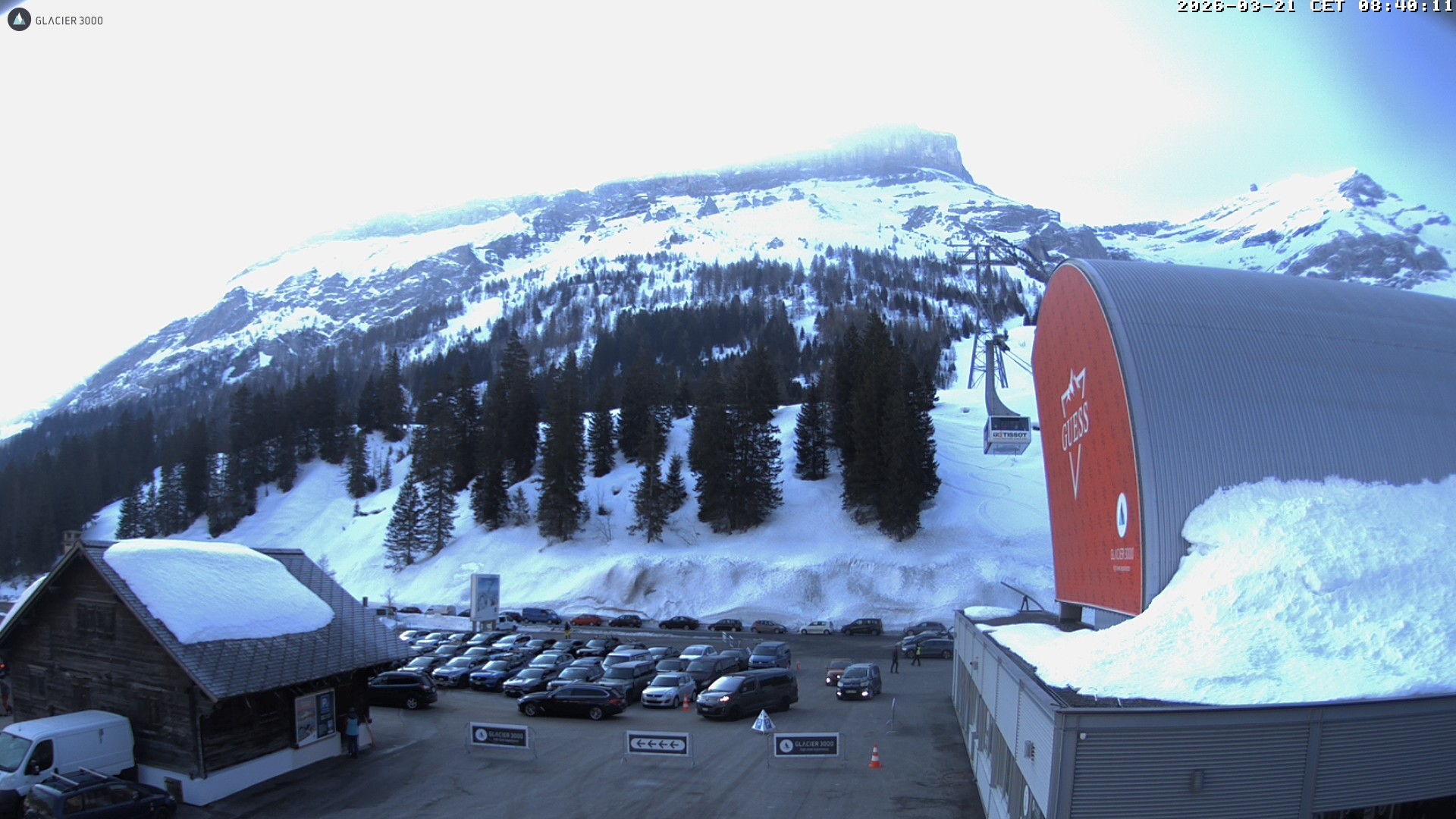 Archiv Foto Webcam Glacier 3000: Col du Pillon Talstation