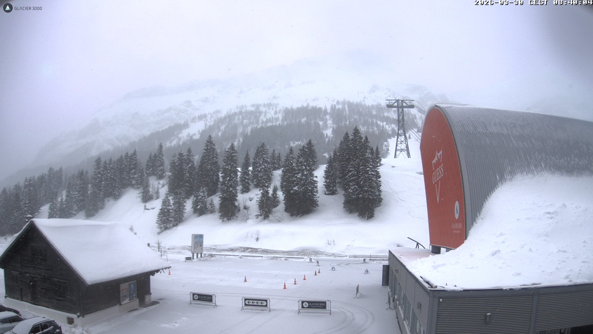 Archiv Foto Webcam Glacier 3000: Col du Pillon Talstation