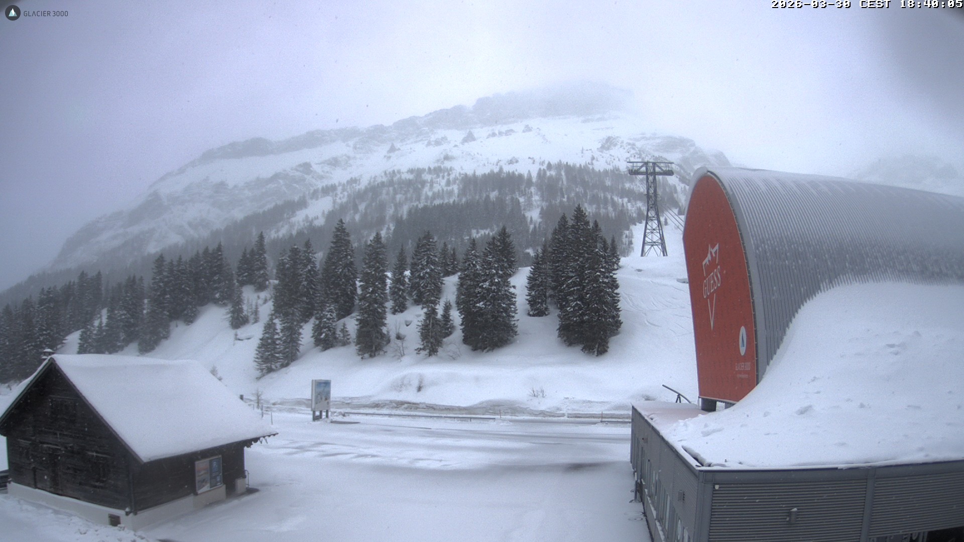 Archiv Foto Webcam Glacier 3000: Col du Pillon Talstation