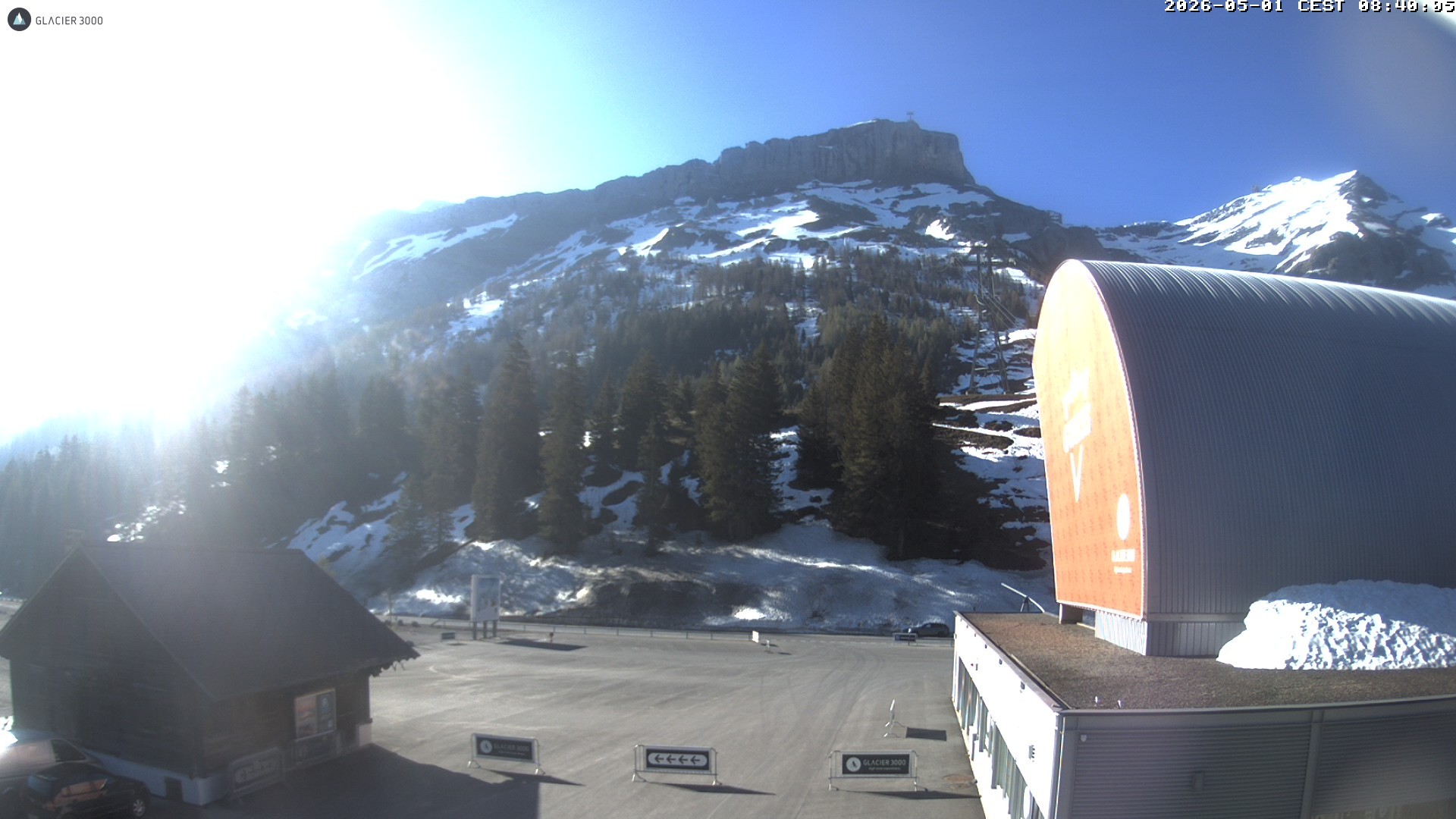 Archiv Foto Webcam Glacier 3000: Col du Pillon Talstation