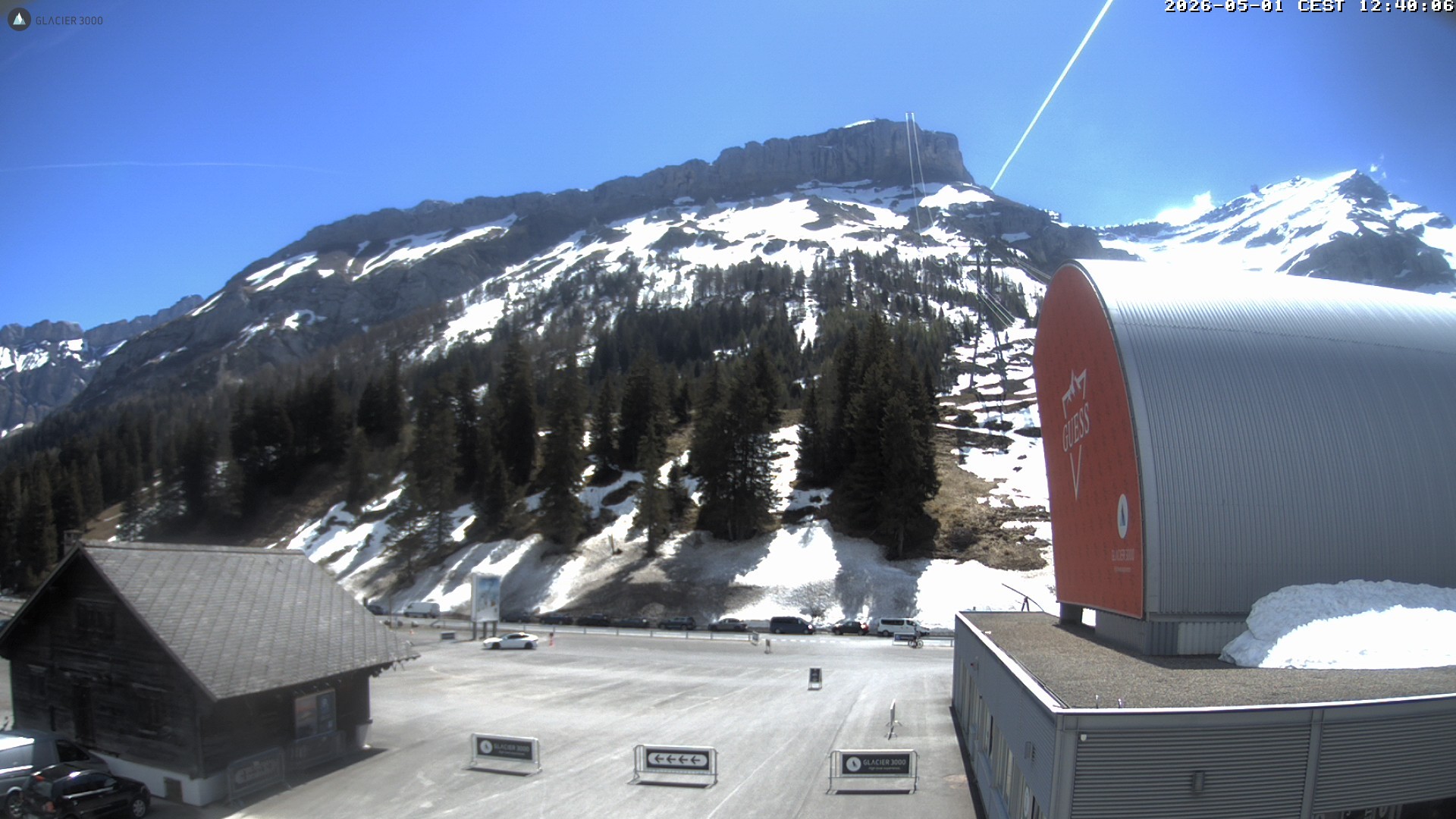 Archiv Foto Webcam Glacier 3000: Col du Pillon Talstation