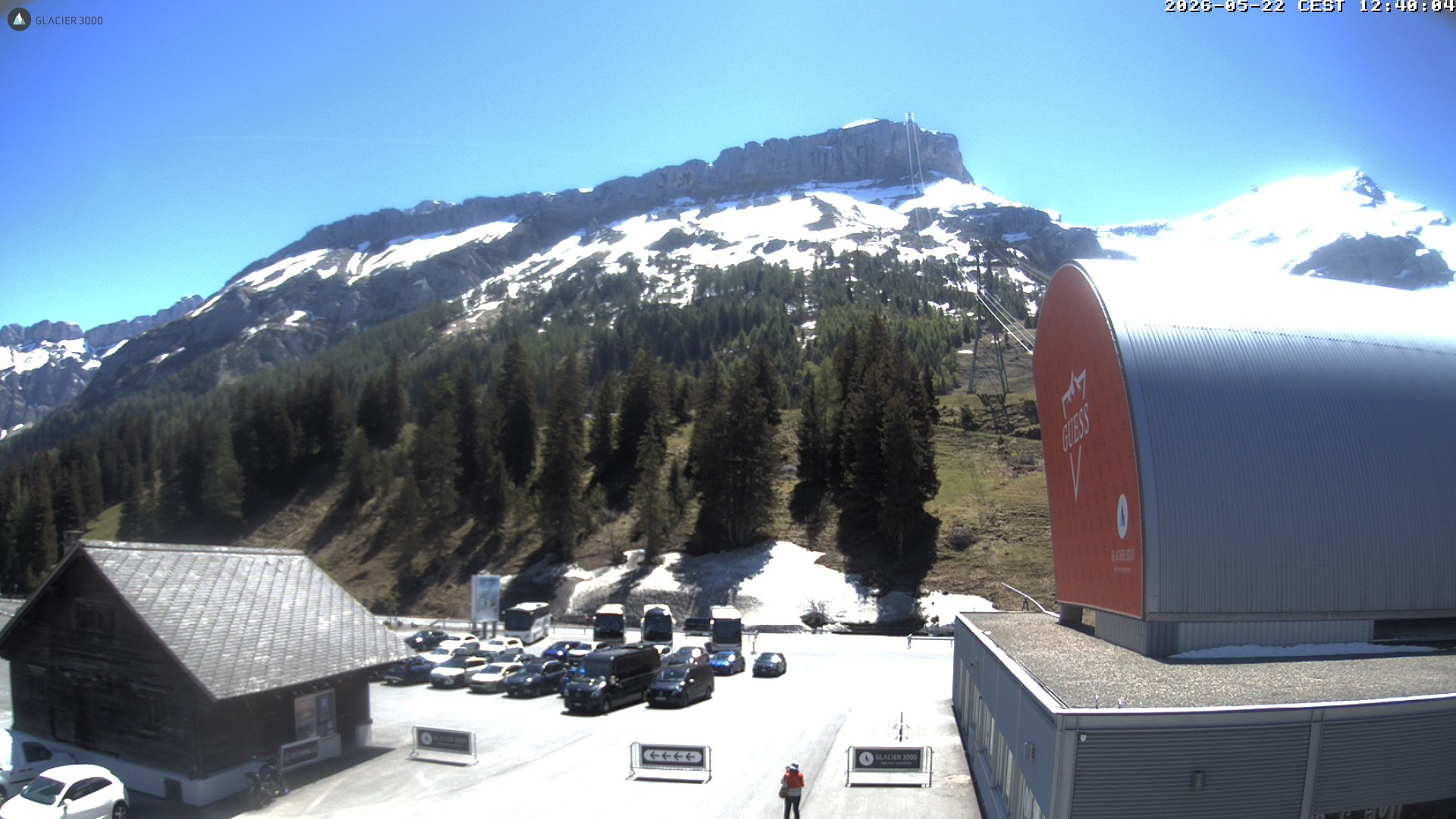 Archiv Foto Webcam Glacier 3000: Col du Pillon Talstation