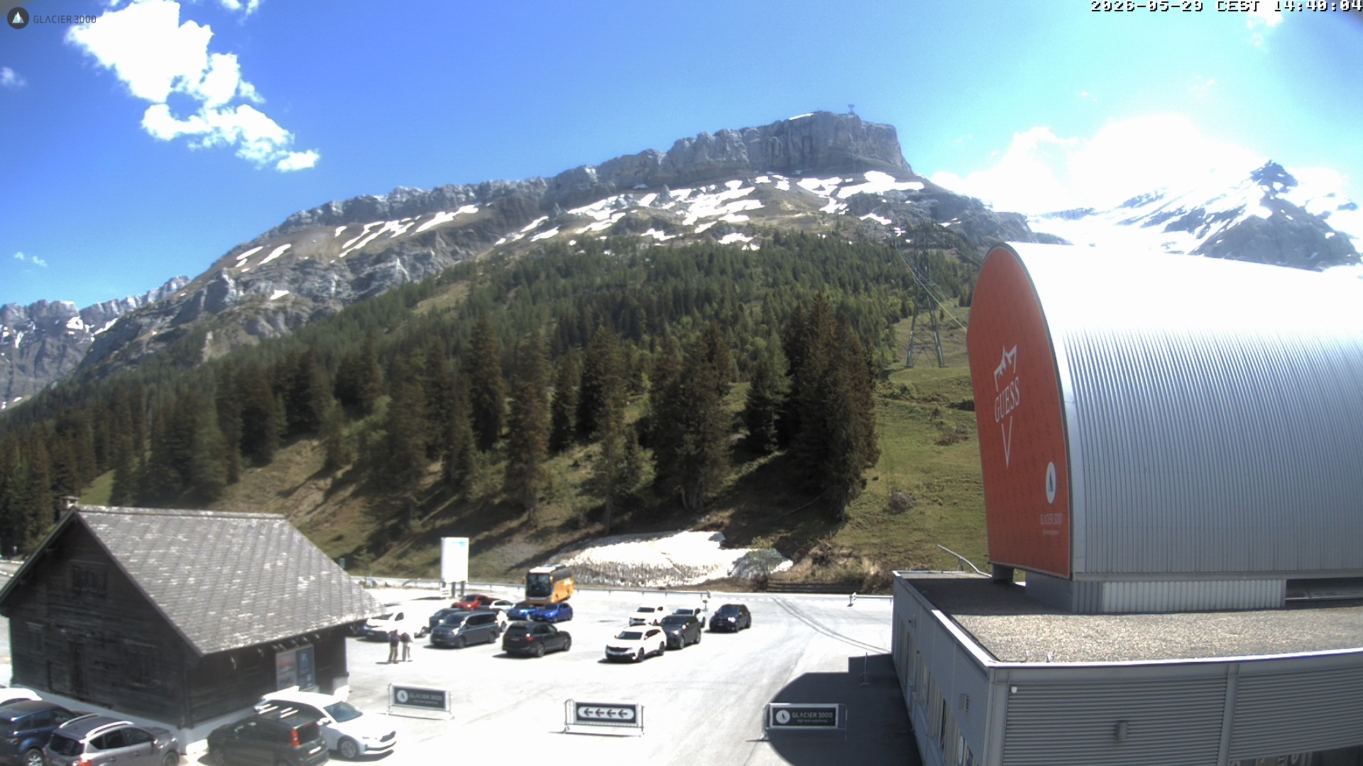 Archiv Foto Webcam Glacier 3000: Col du Pillon Talstation