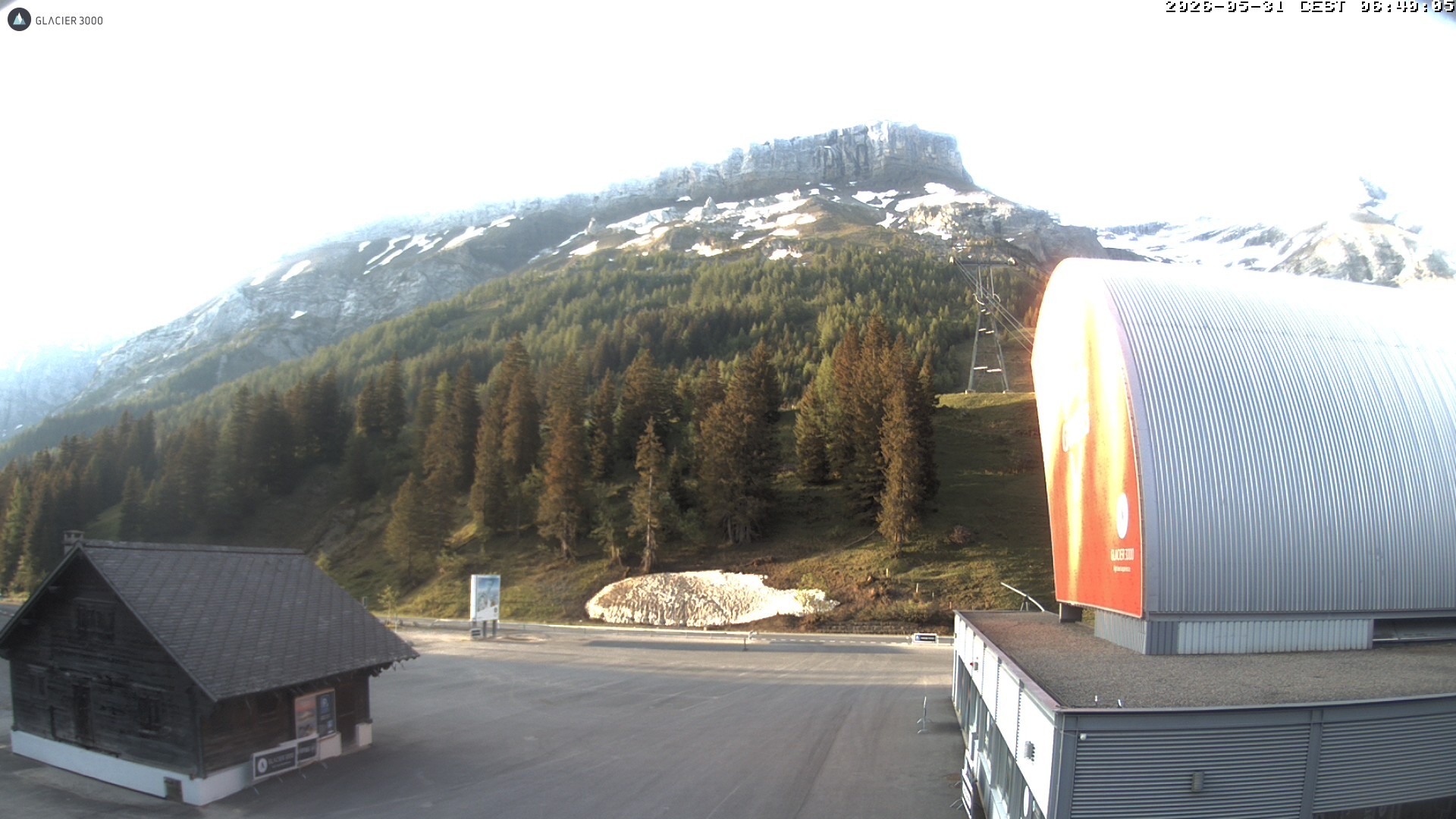 Archiv Foto Webcam Glacier 3000: Col du Pillon Talstation