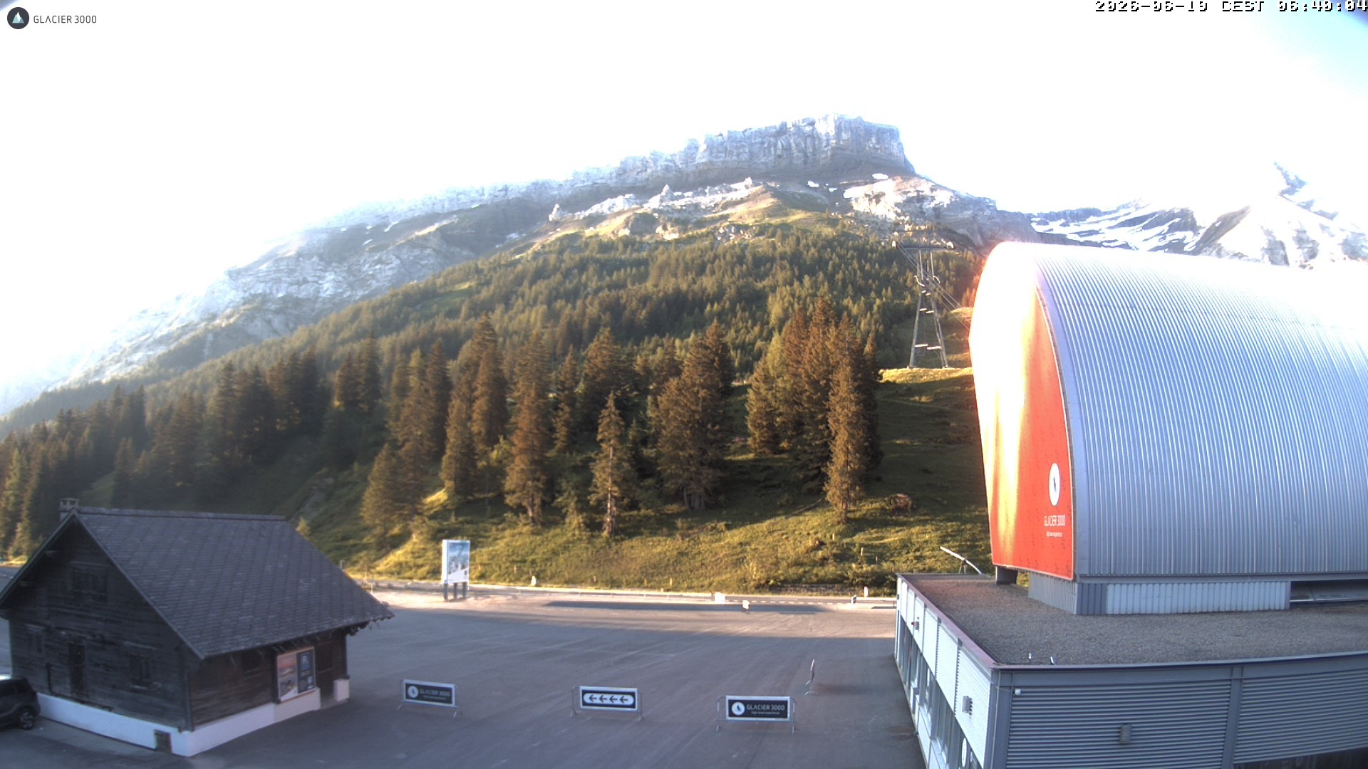 Archiv Foto Webcam Glacier 3000: Col du Pillon Talstation