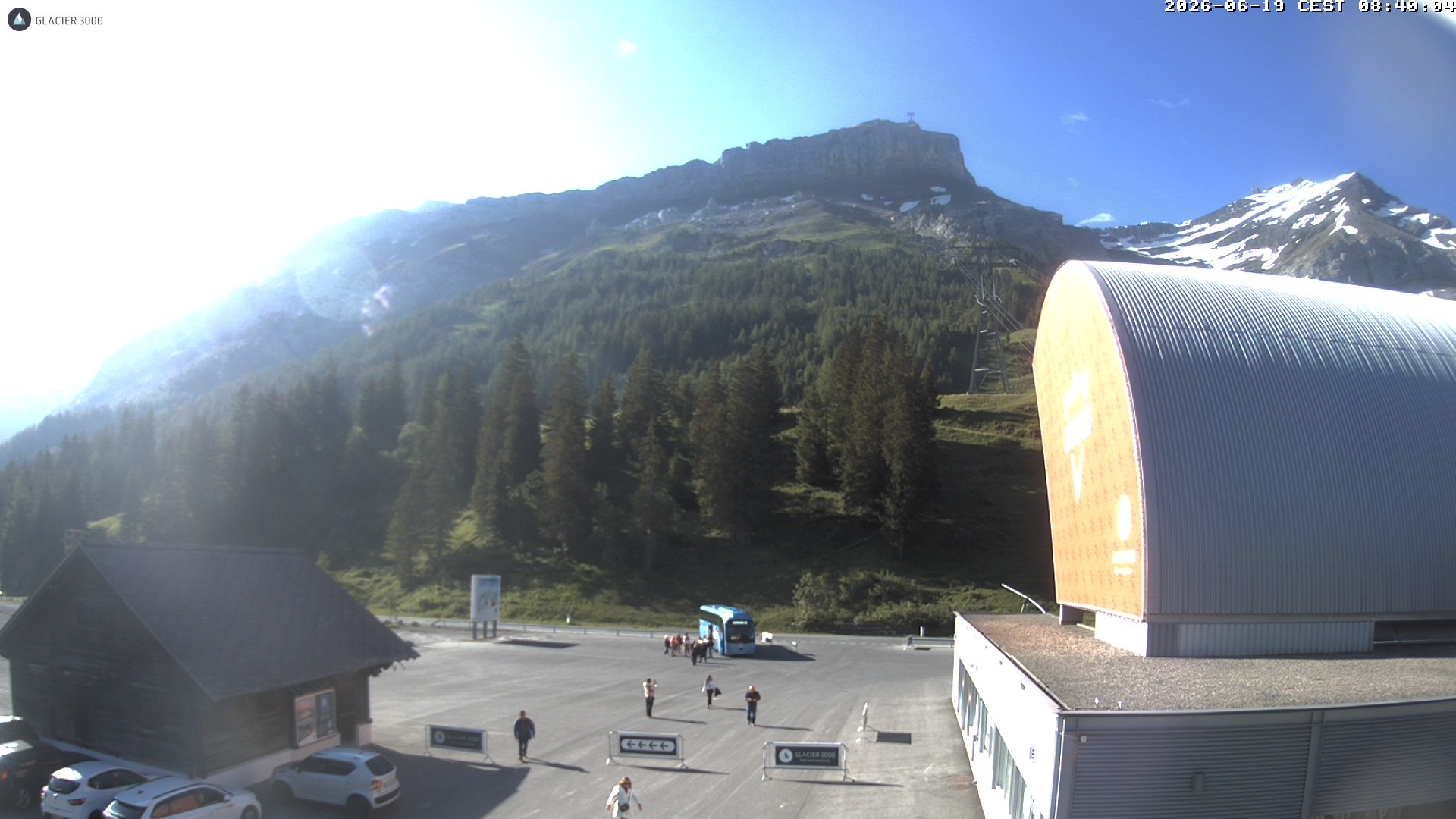 Archiv Foto Webcam Glacier 3000: Col du Pillon Talstation
