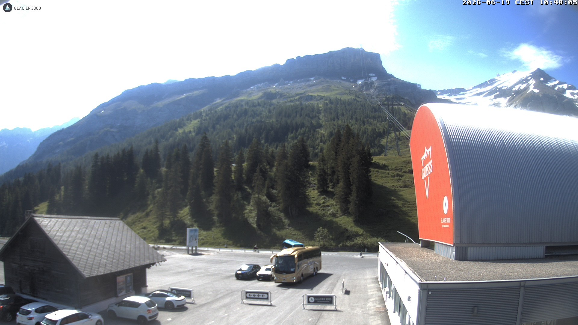 Archiv Foto Webcam Glacier 3000: Col du Pillon Talstation
