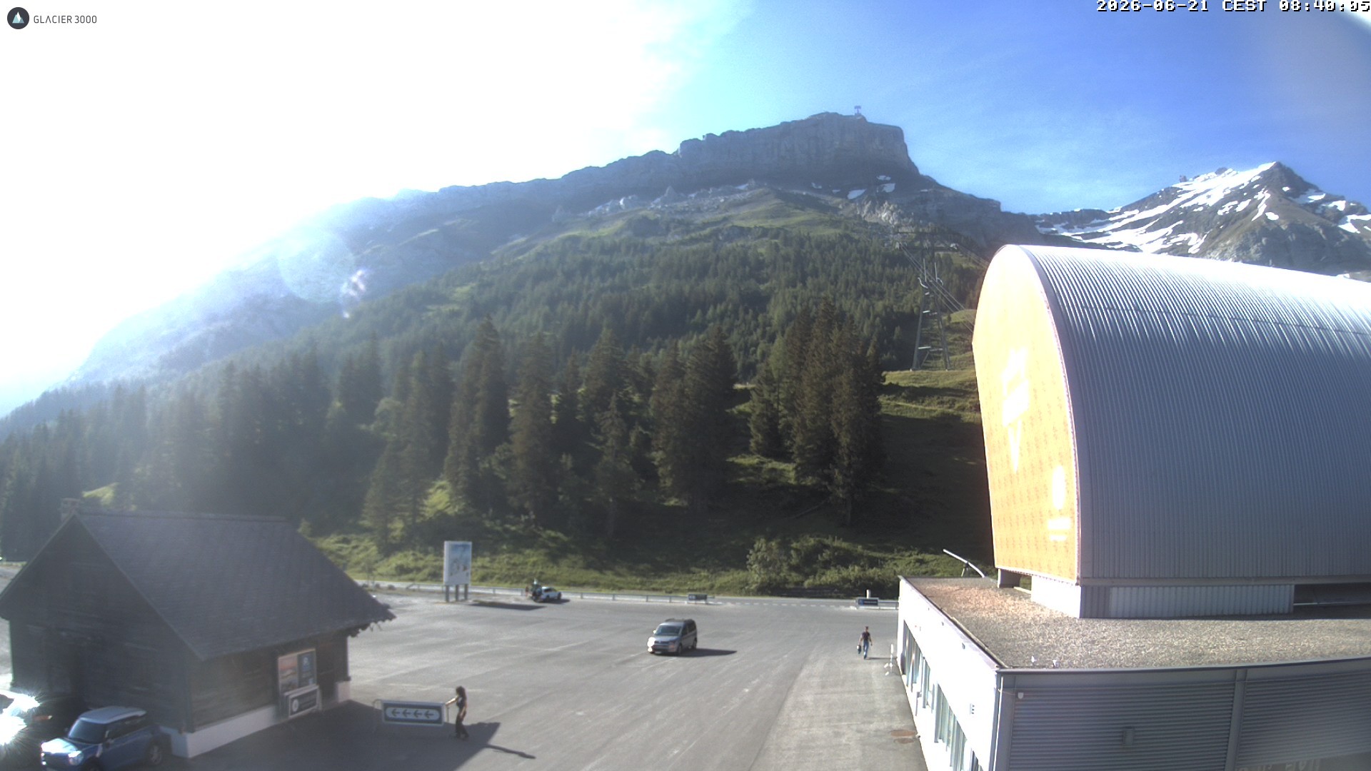 Archiv Foto Webcam Glacier 3000: Col du Pillon Talstation